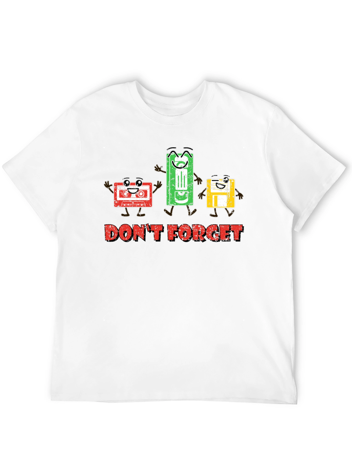 Retro Media Black Graphic Tee: Dont Forget