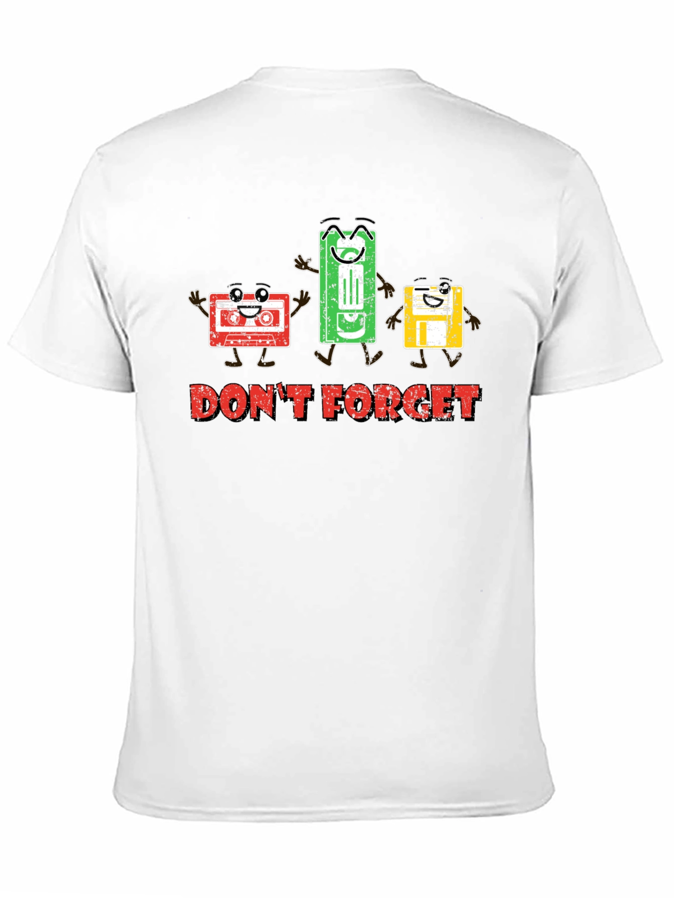 Retro Media Black Graphic Tee: Dont Forget