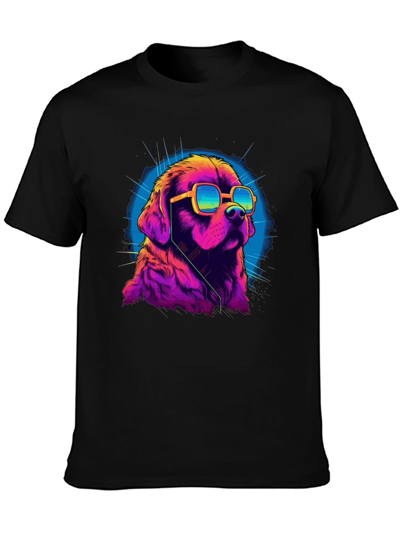 Cool Dog Graphic Tee - Mens Black T-Shirt