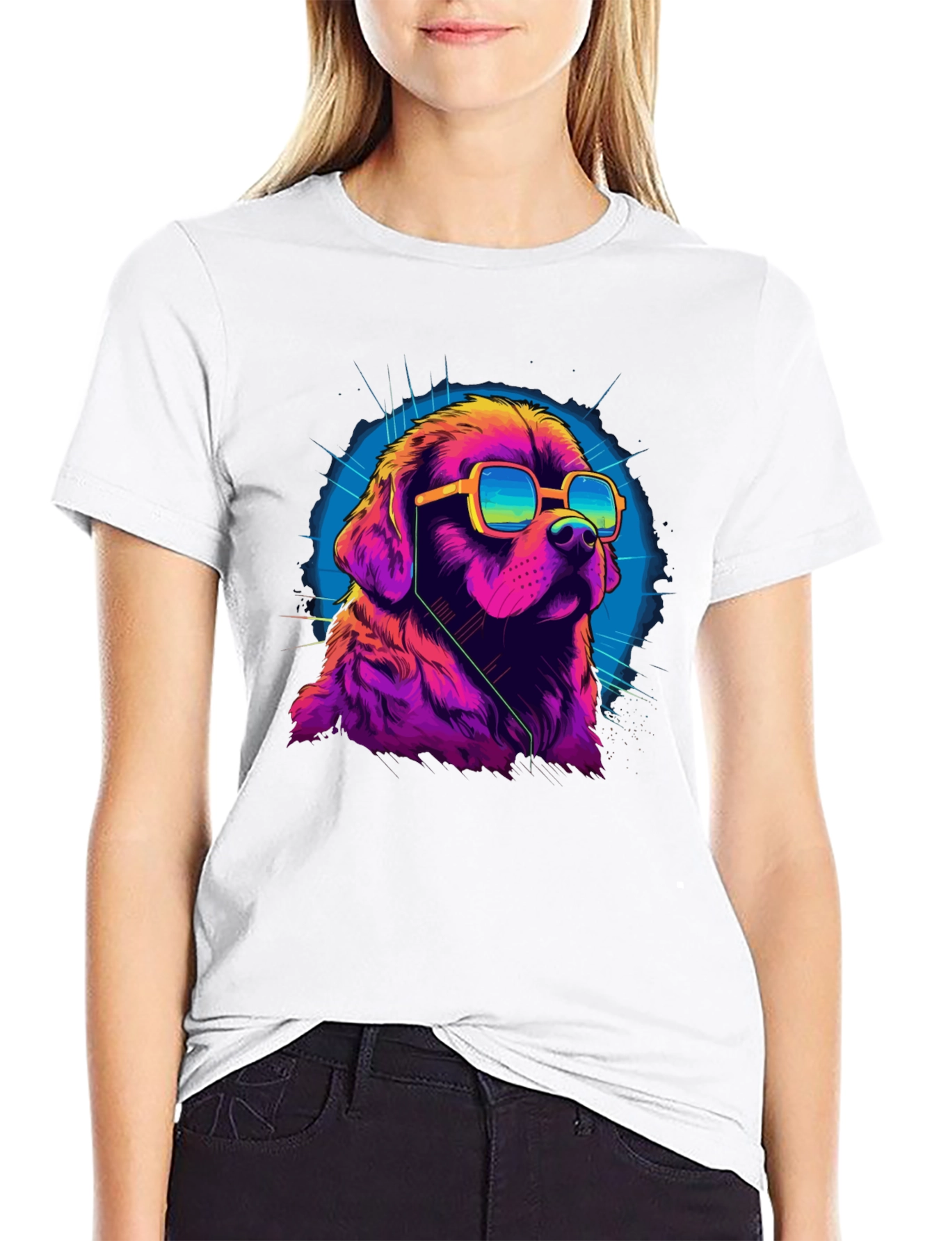 Cool Dog Graphic Tee - Mens Black T-Shirt