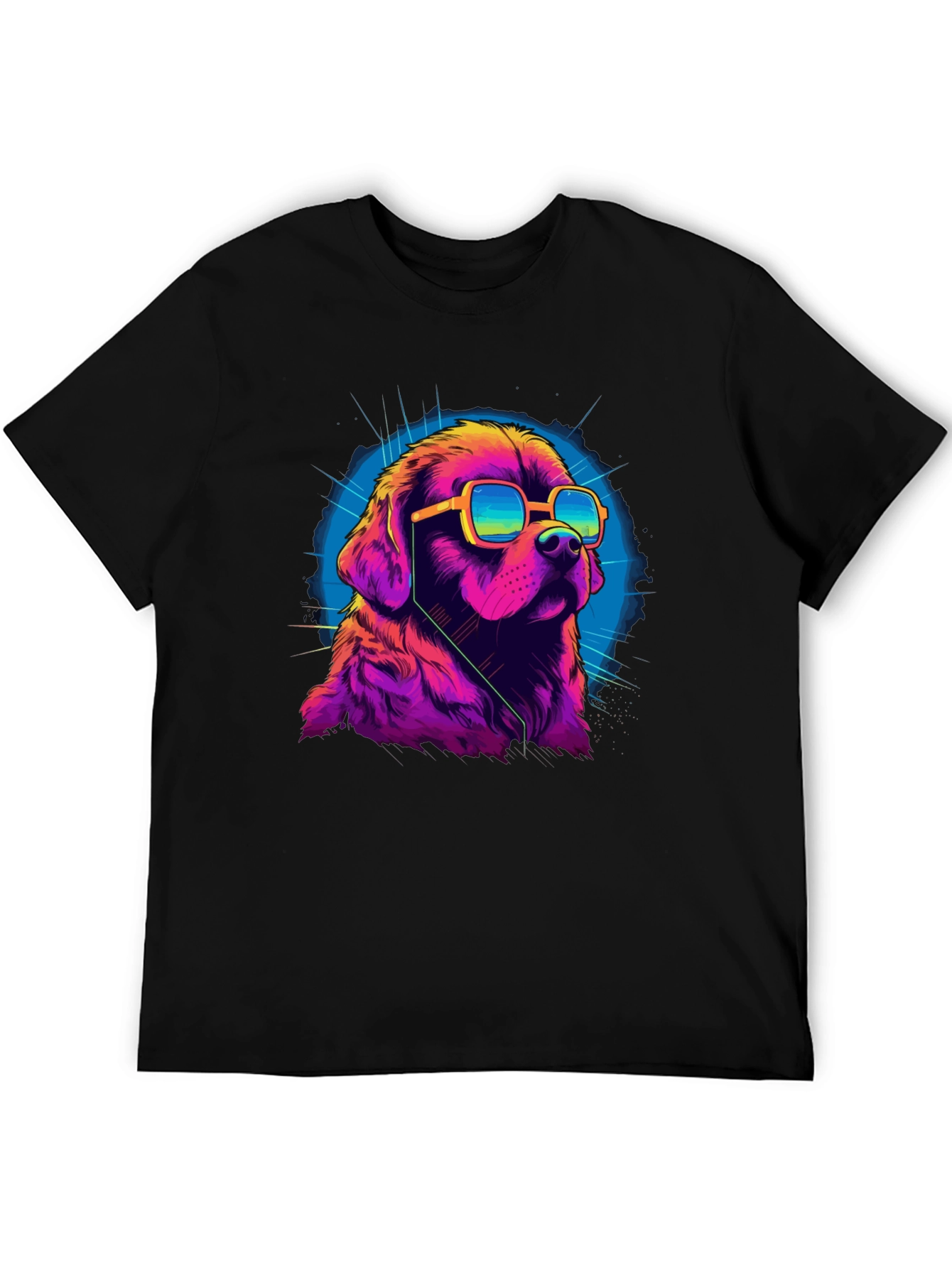 Cool Dog Graphic Tee - Mens Black T-Shirt