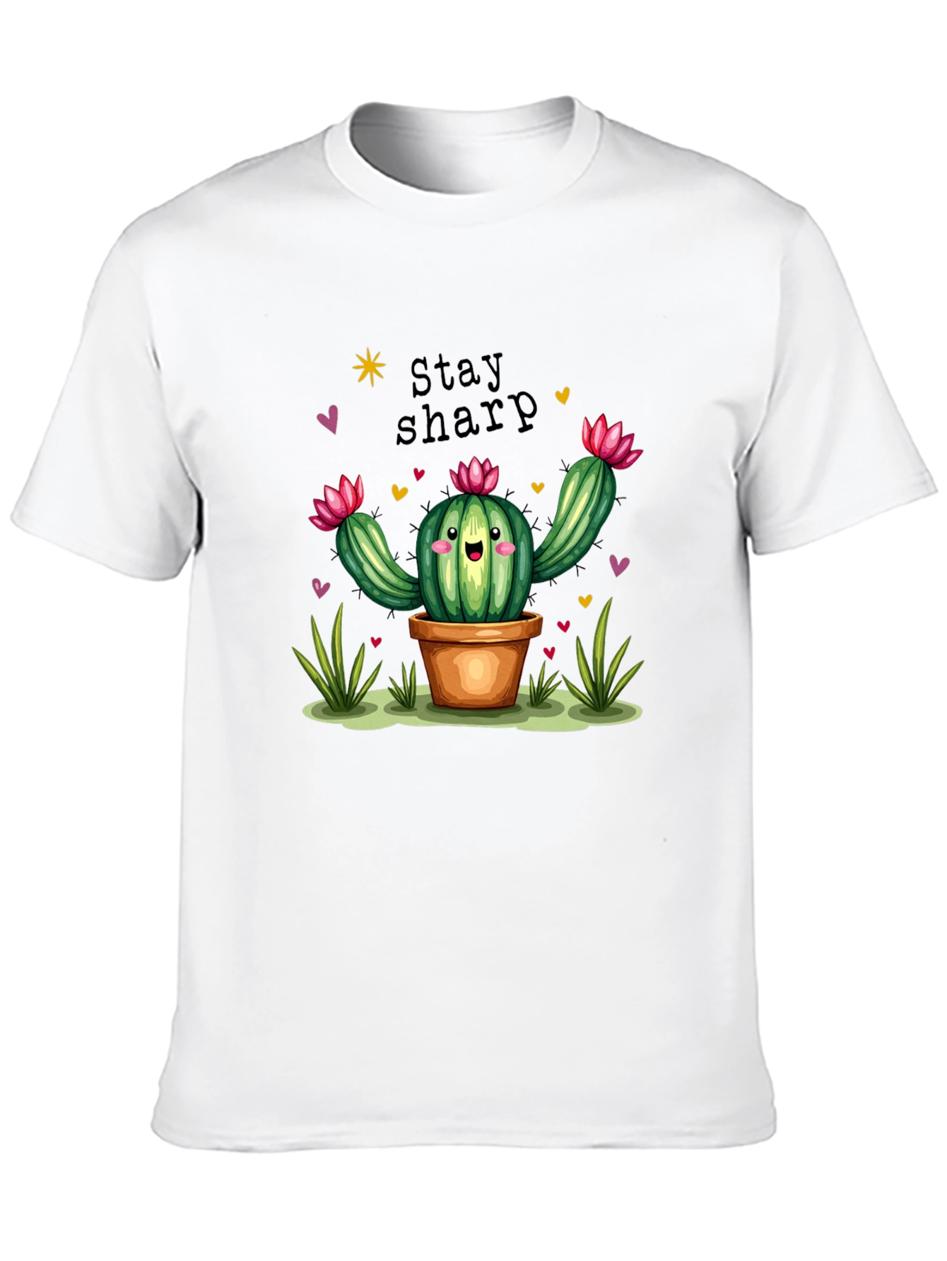Stay Sharp Cactus Graphic T-Shirt