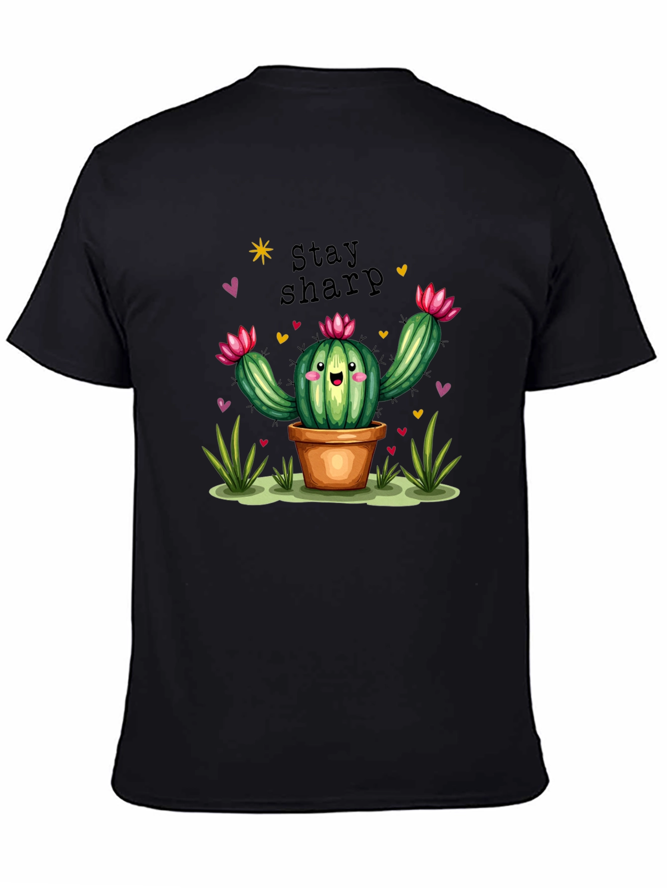 Stay Sharp Cactus Graphic T-Shirt