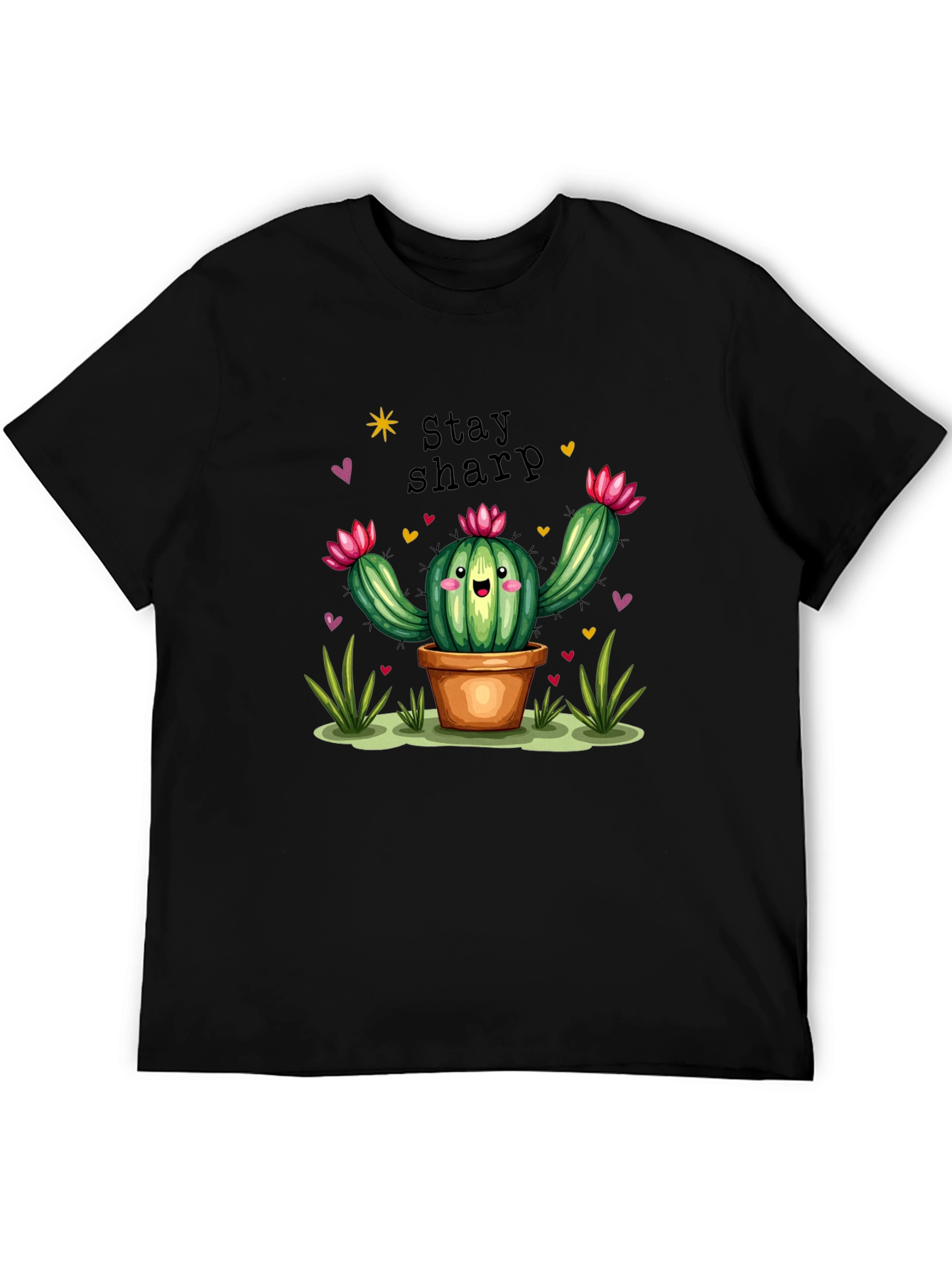 Stay Sharp Cactus Graphic T-Shirt