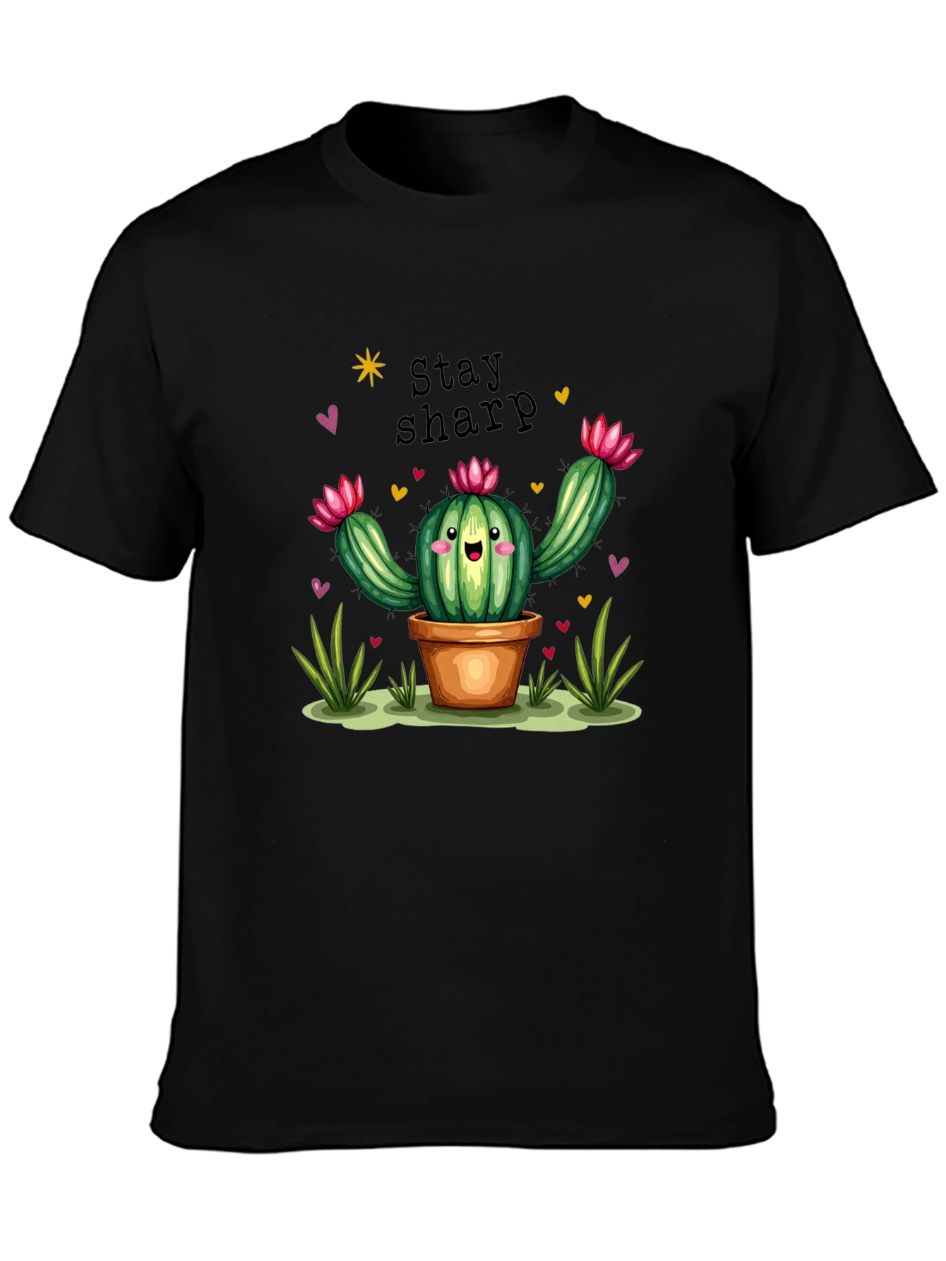 Stay Sharp Cactus Graphic T-Shirt