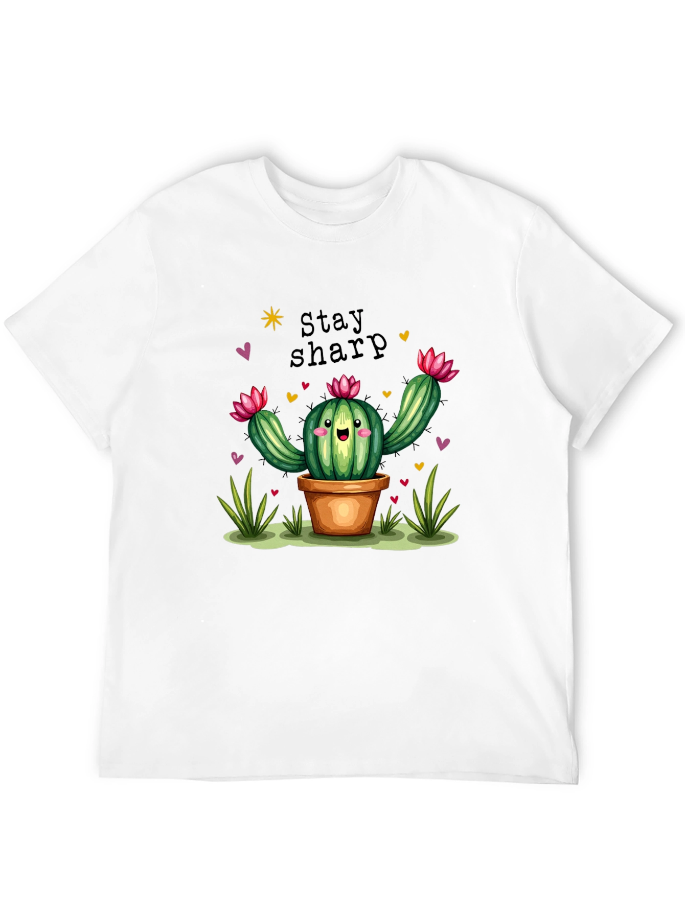 Stay Sharp Cactus Graphic T-Shirt