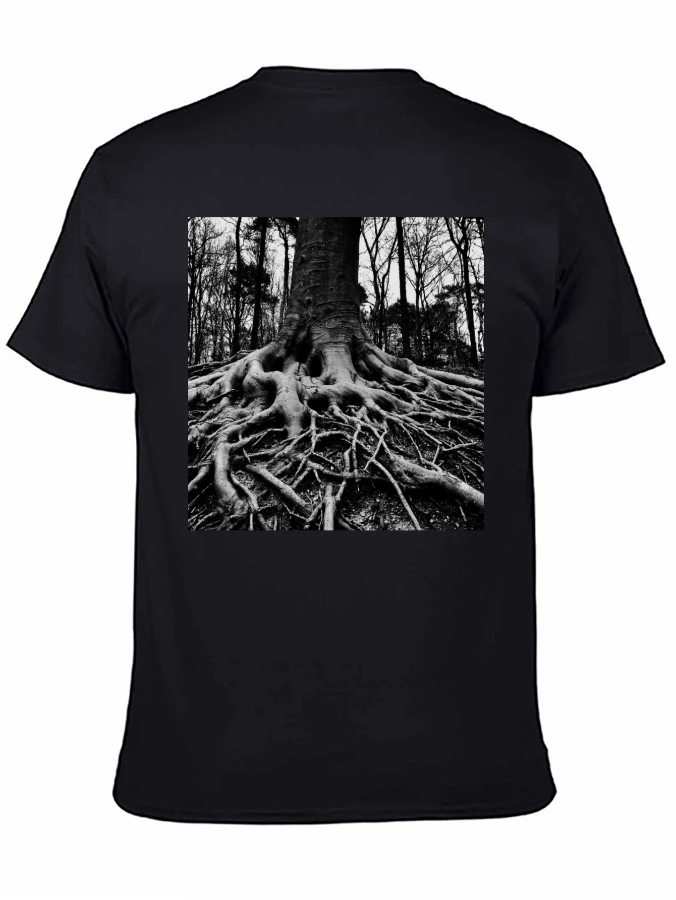 Black Tree Roots Graphic Tee
