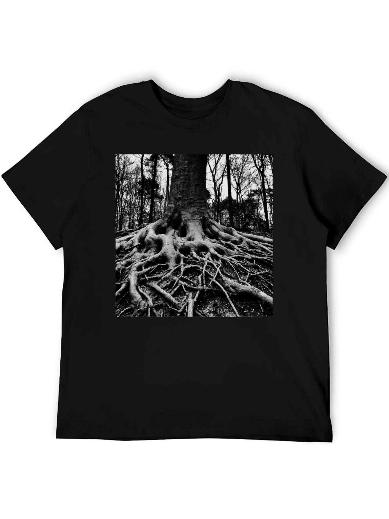 Black Tree Roots Graphic Tee