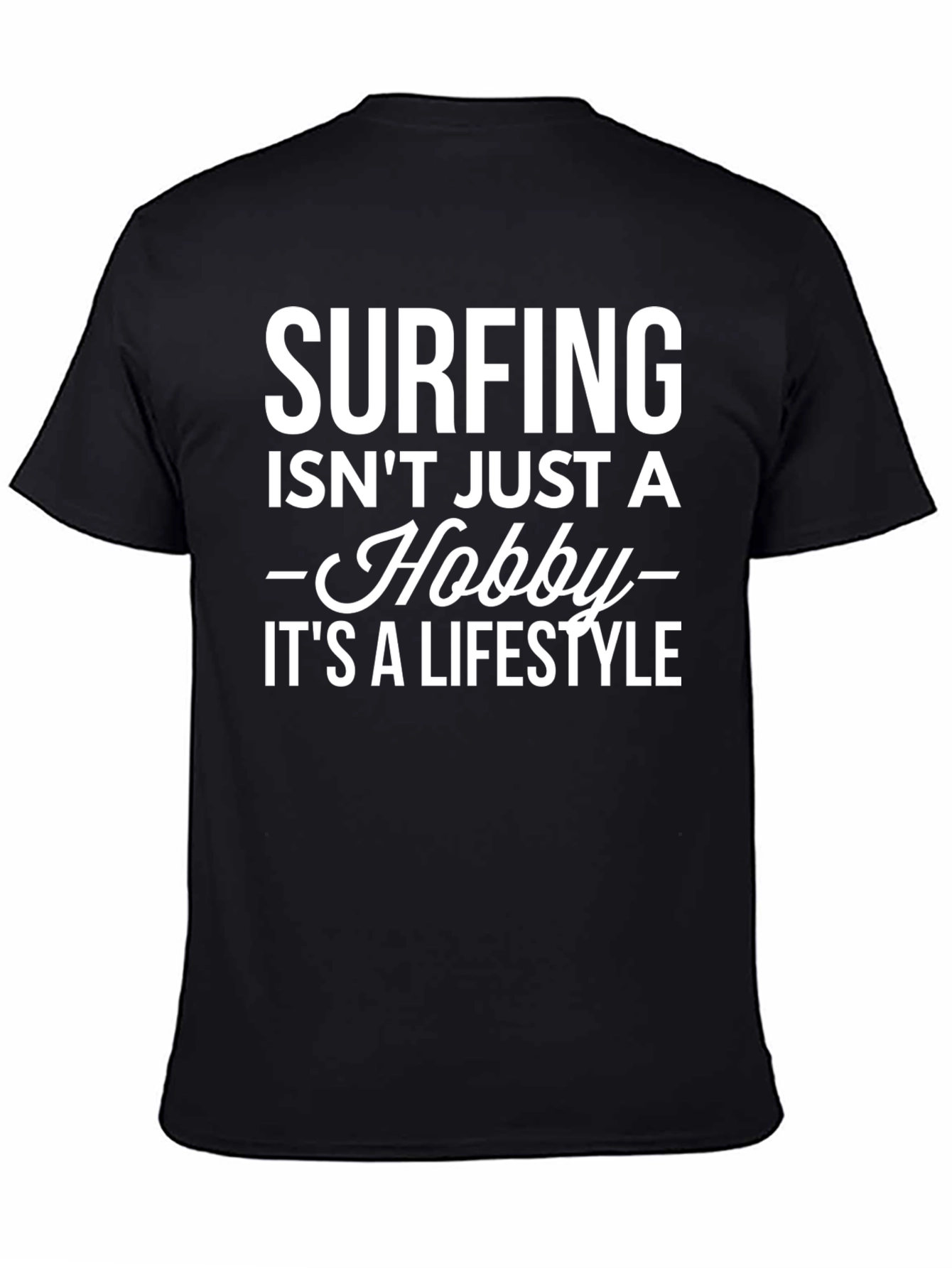 Surfing Lifestyle Tee | Black Graphic T-Shirt