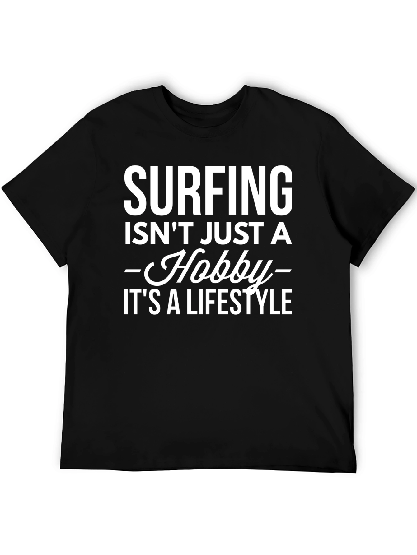 Surfing Lifestyle Tee | Black Graphic T-Shirt