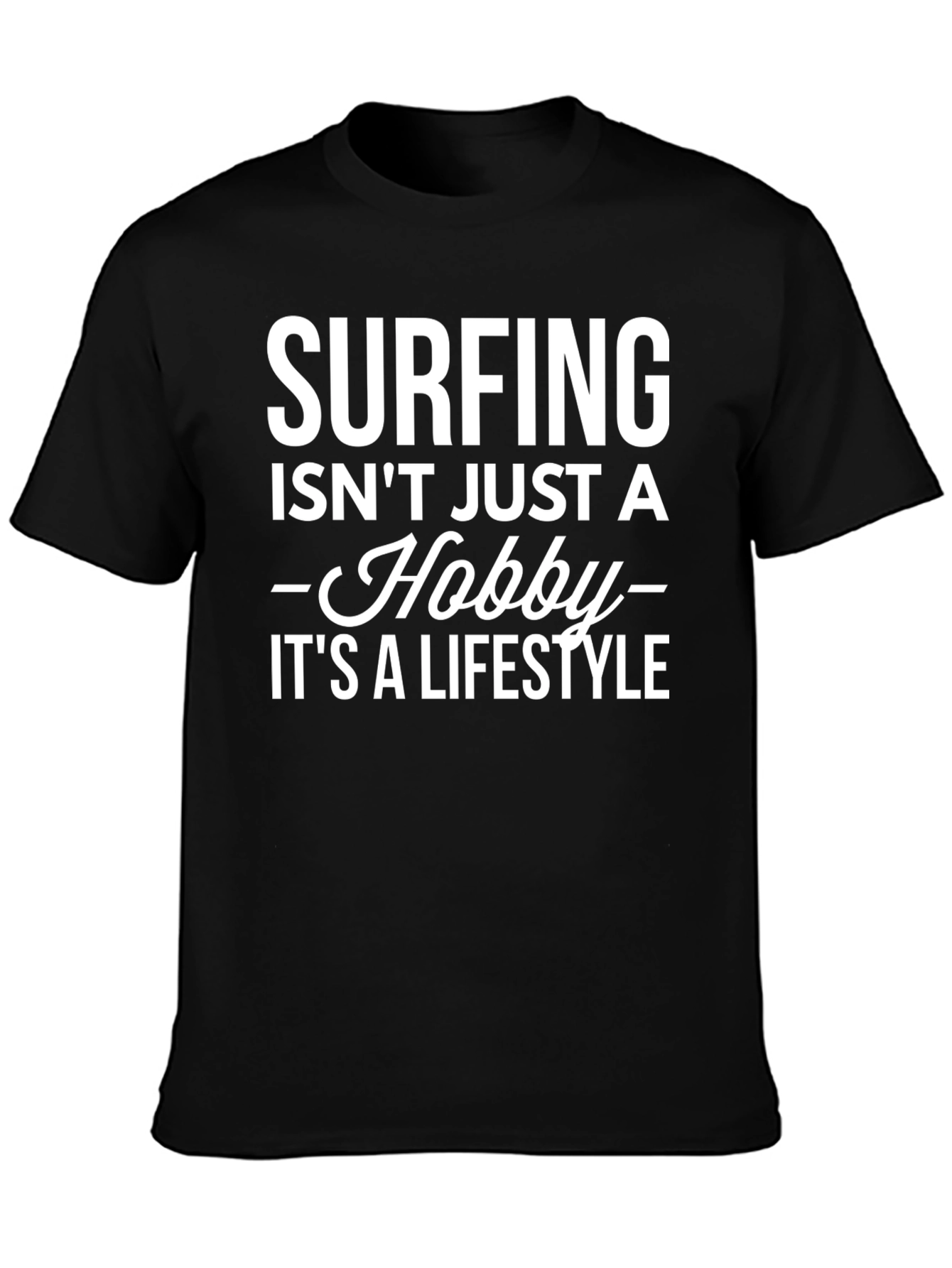 Surfing Lifestyle Tee | Black Graphic T-Shirt