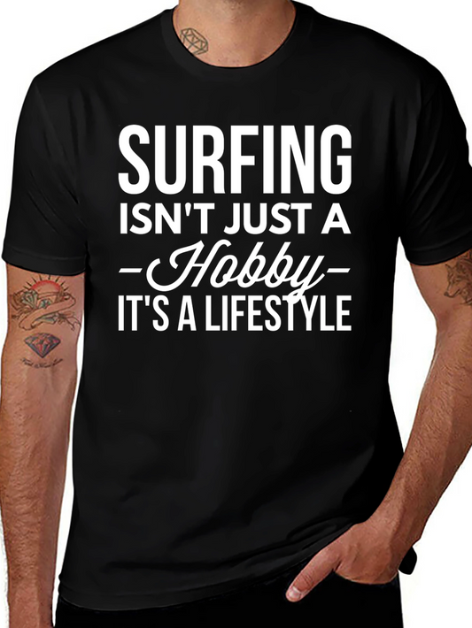 Surfing Lifestyle Tee | Black Graphic T-Shirt
