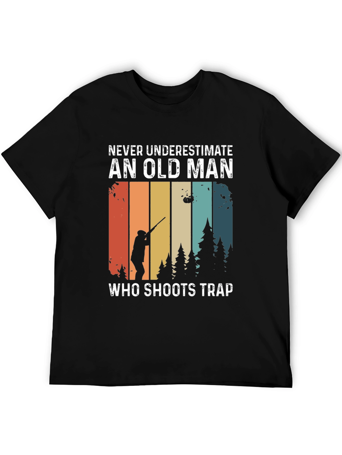 Never Underestimate Old Man Trap Shooting T-Shirt
