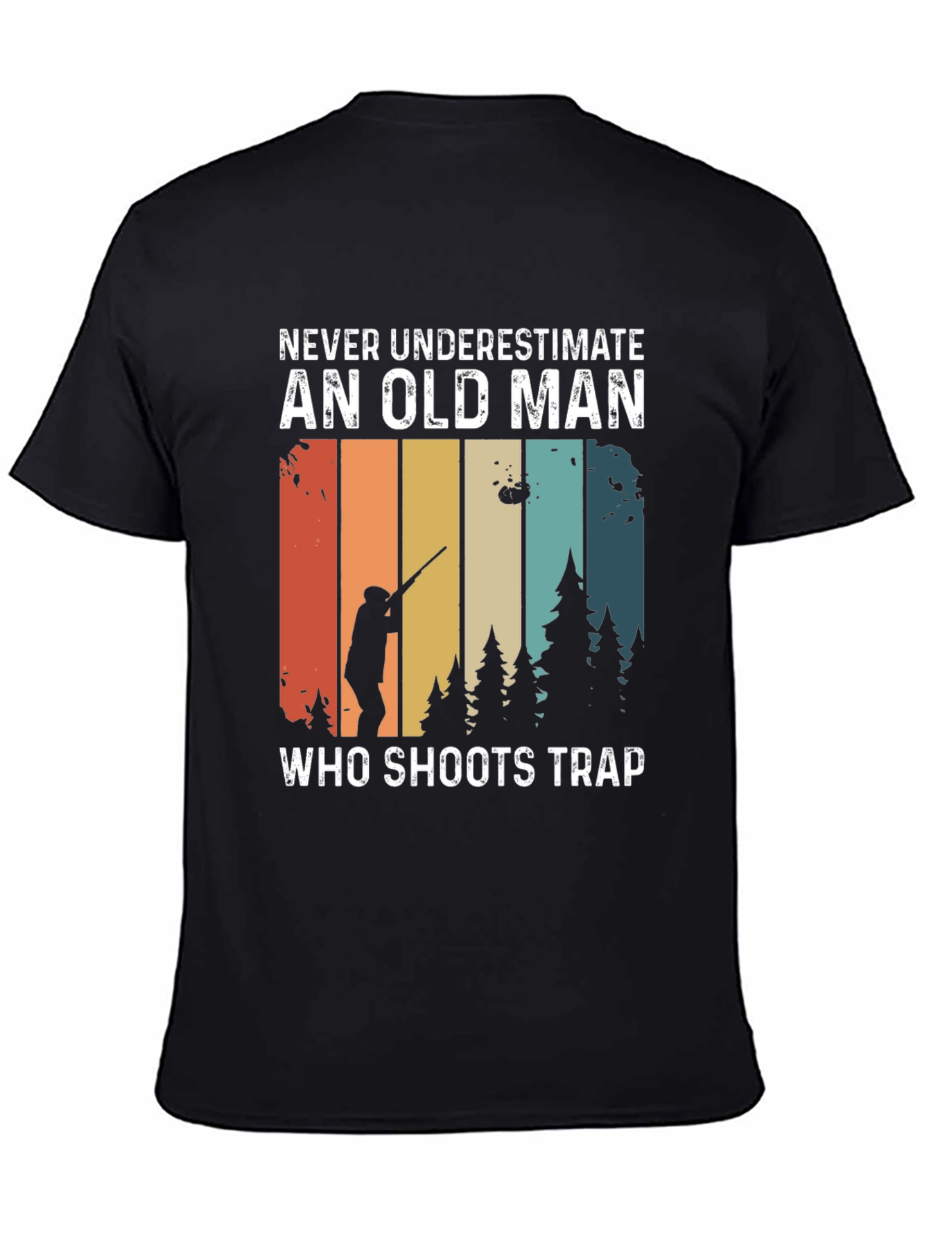 Never Underestimate Old Man Trap Shooting T-Shirt