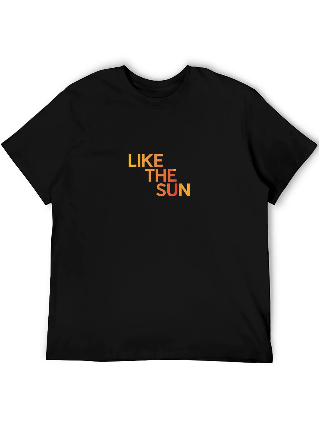 Like the Sun Graphic Tee - Black Cotton T-Shirt
