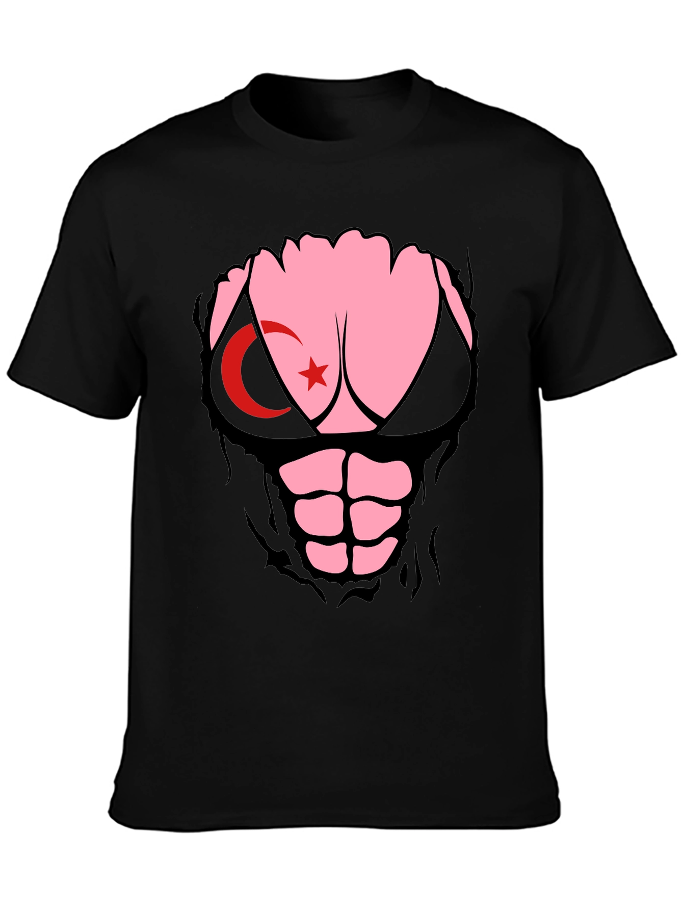 Funny Turkey Flag Ripped Muscle T-Shirt