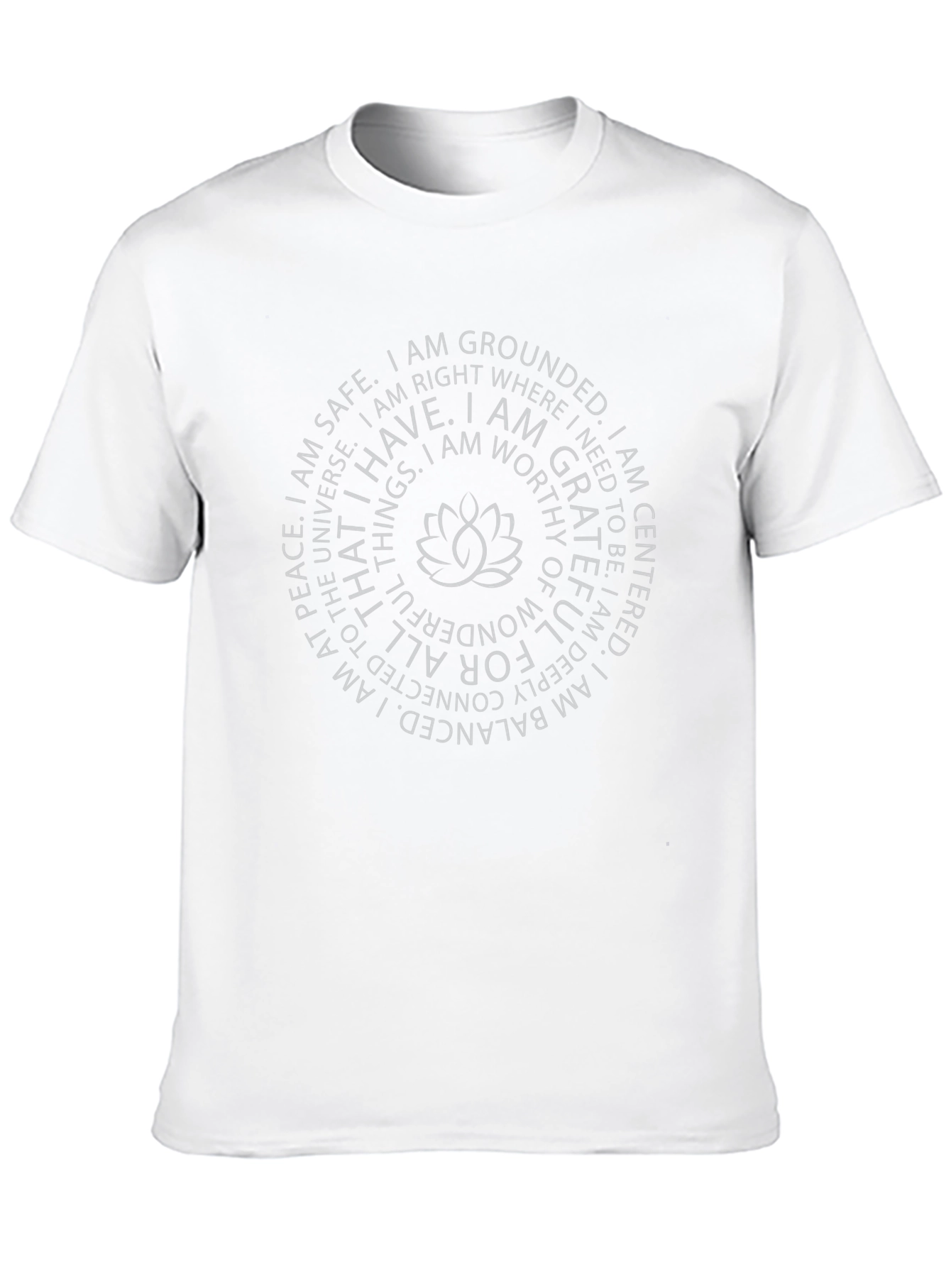 Affirmation T-Shirt - Grounded Grateful Connected