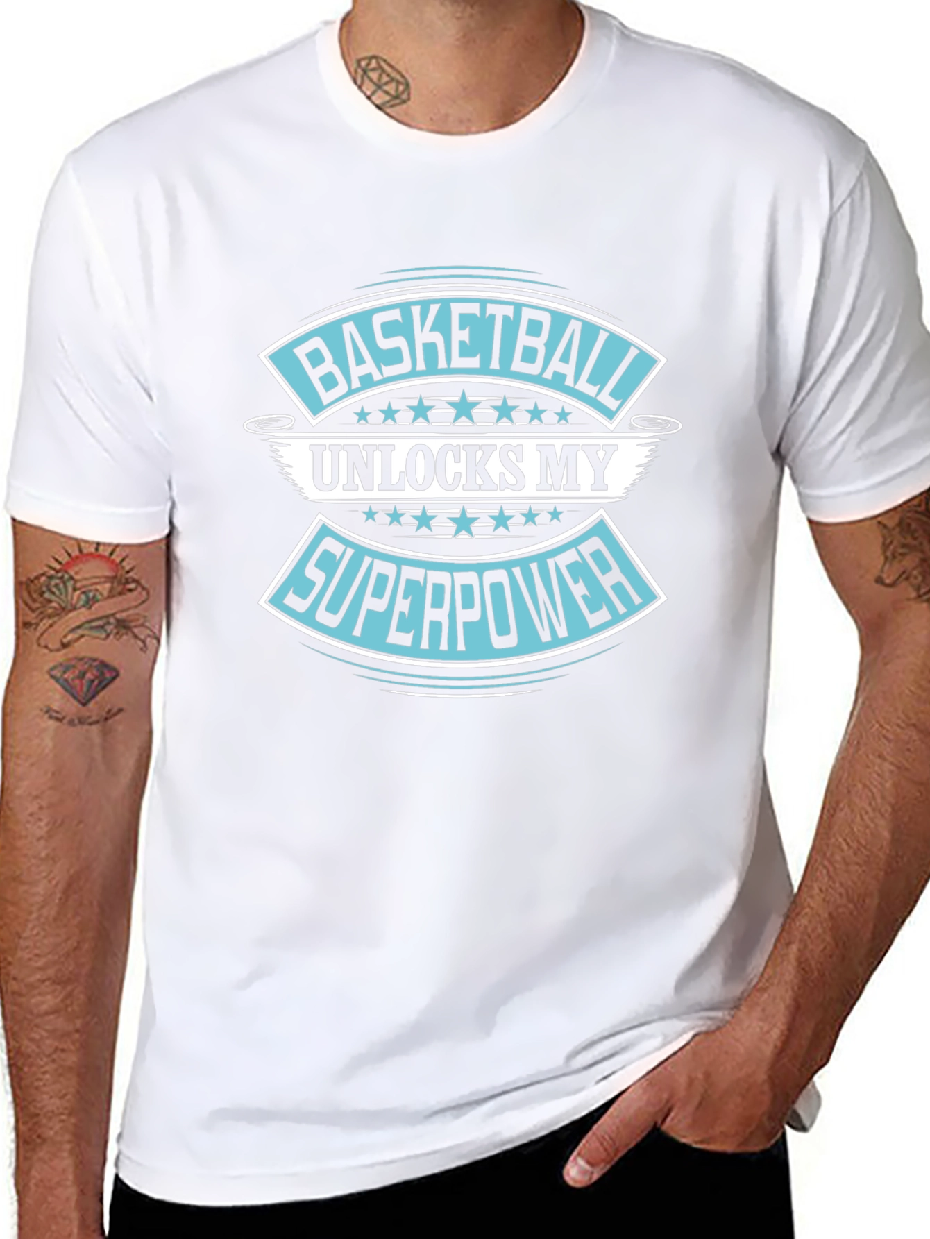 Basketball Superpower Graphic T-Shirt