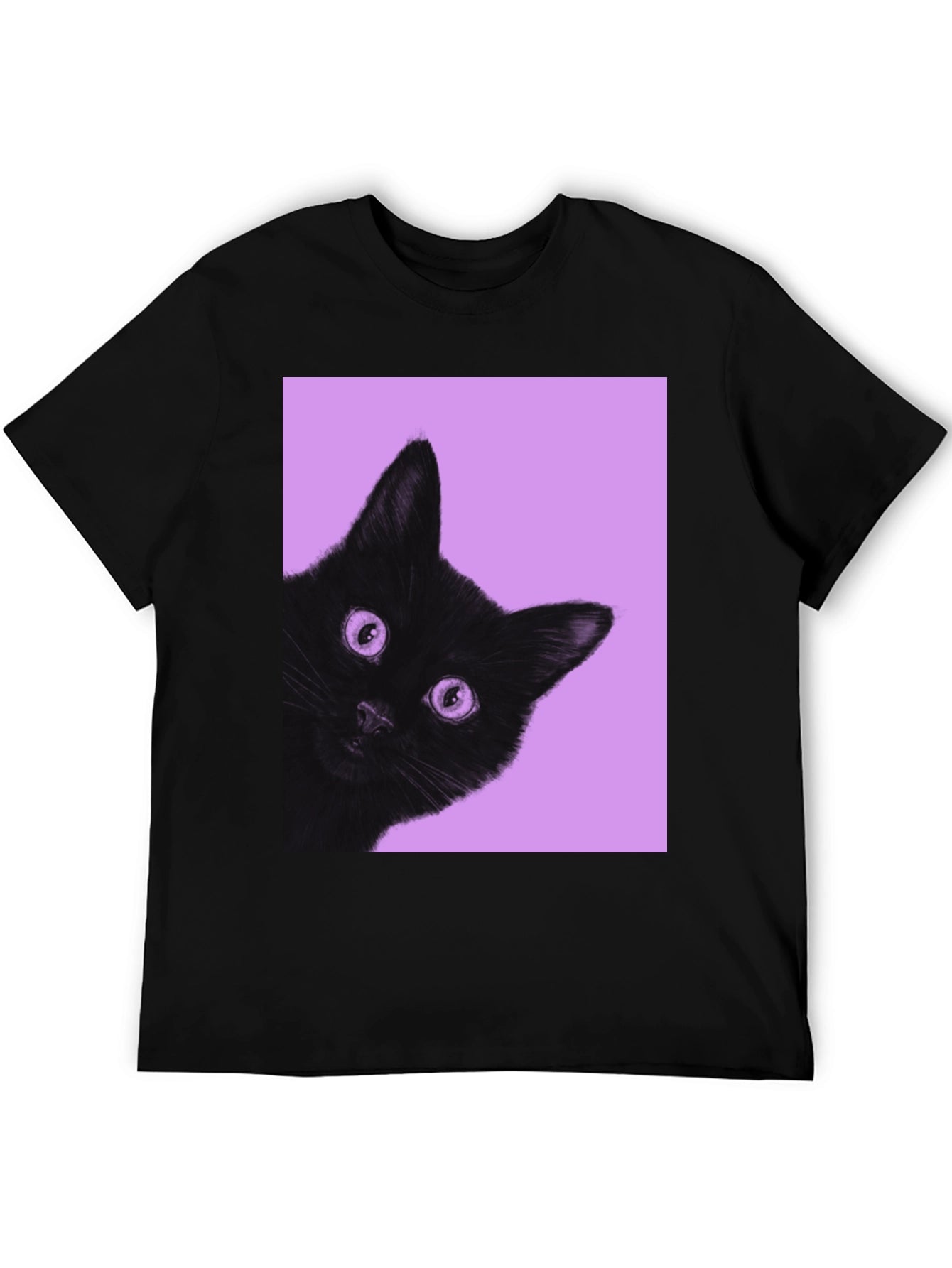 Black Cat Peek T-Shirt - Unisex Graphic Tee