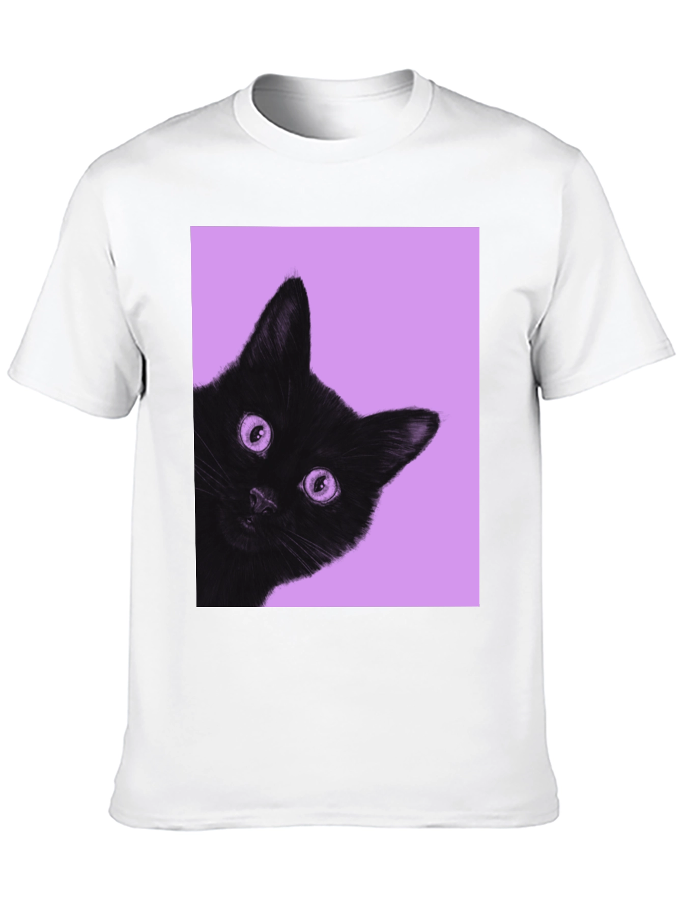 Black Cat Peek T-Shirt - Unisex Graphic Tee
