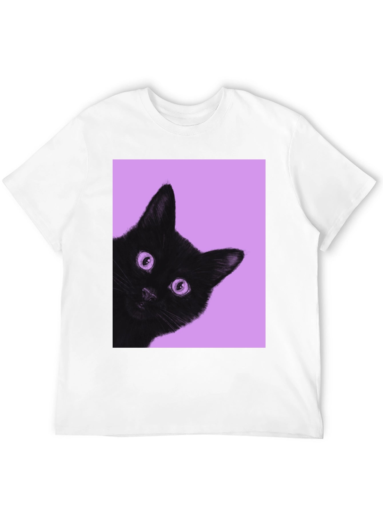 Black Cat Peek T-Shirt - Unisex Graphic Tee