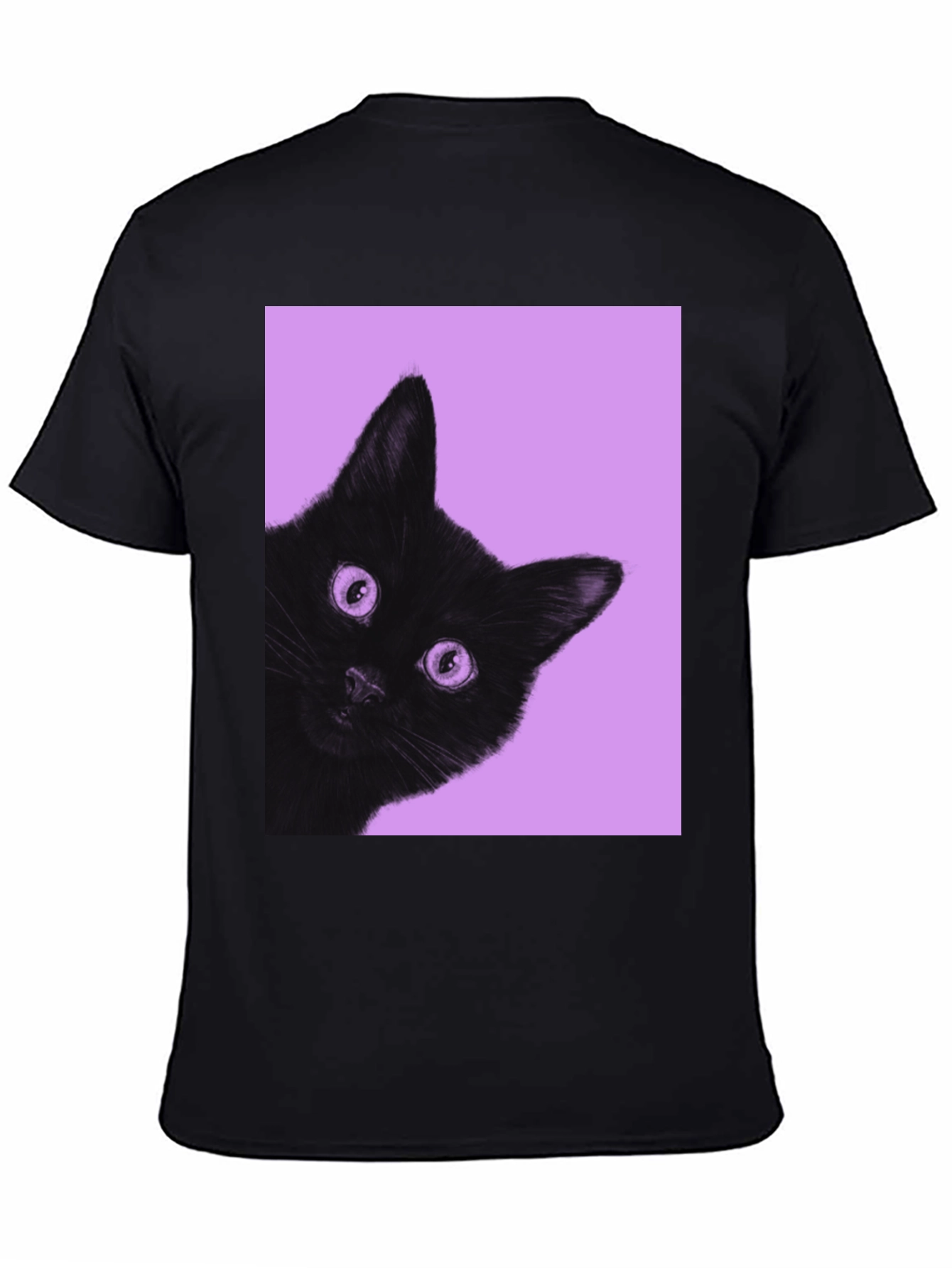 Black Cat Peek T-Shirt - Unisex Graphic Tee