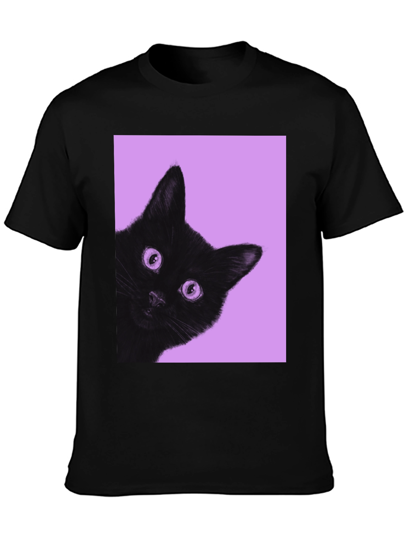 Black Cat Peek T-Shirt - Unisex Graphic Tee