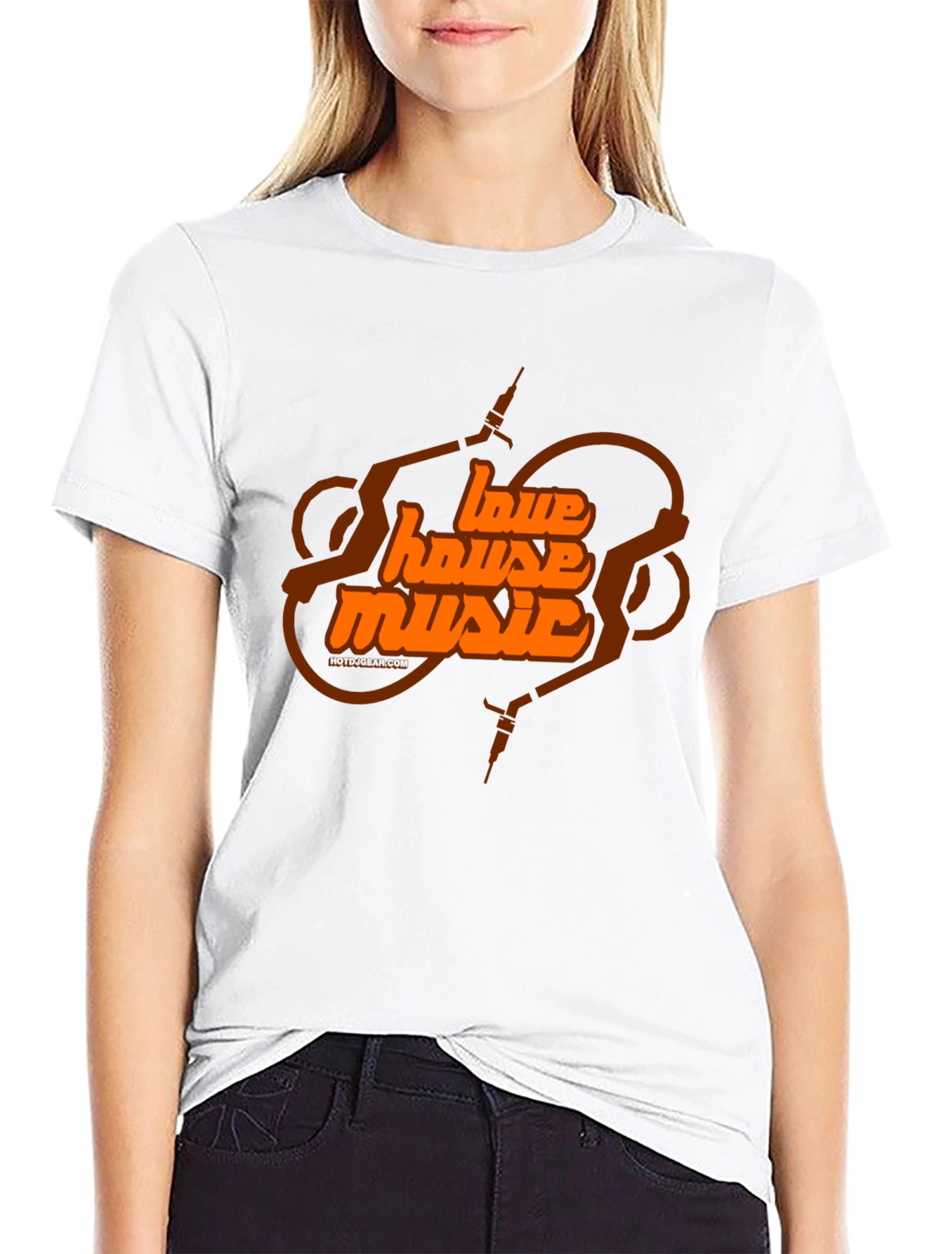 Love House Music Black Graphic T-Shirt
