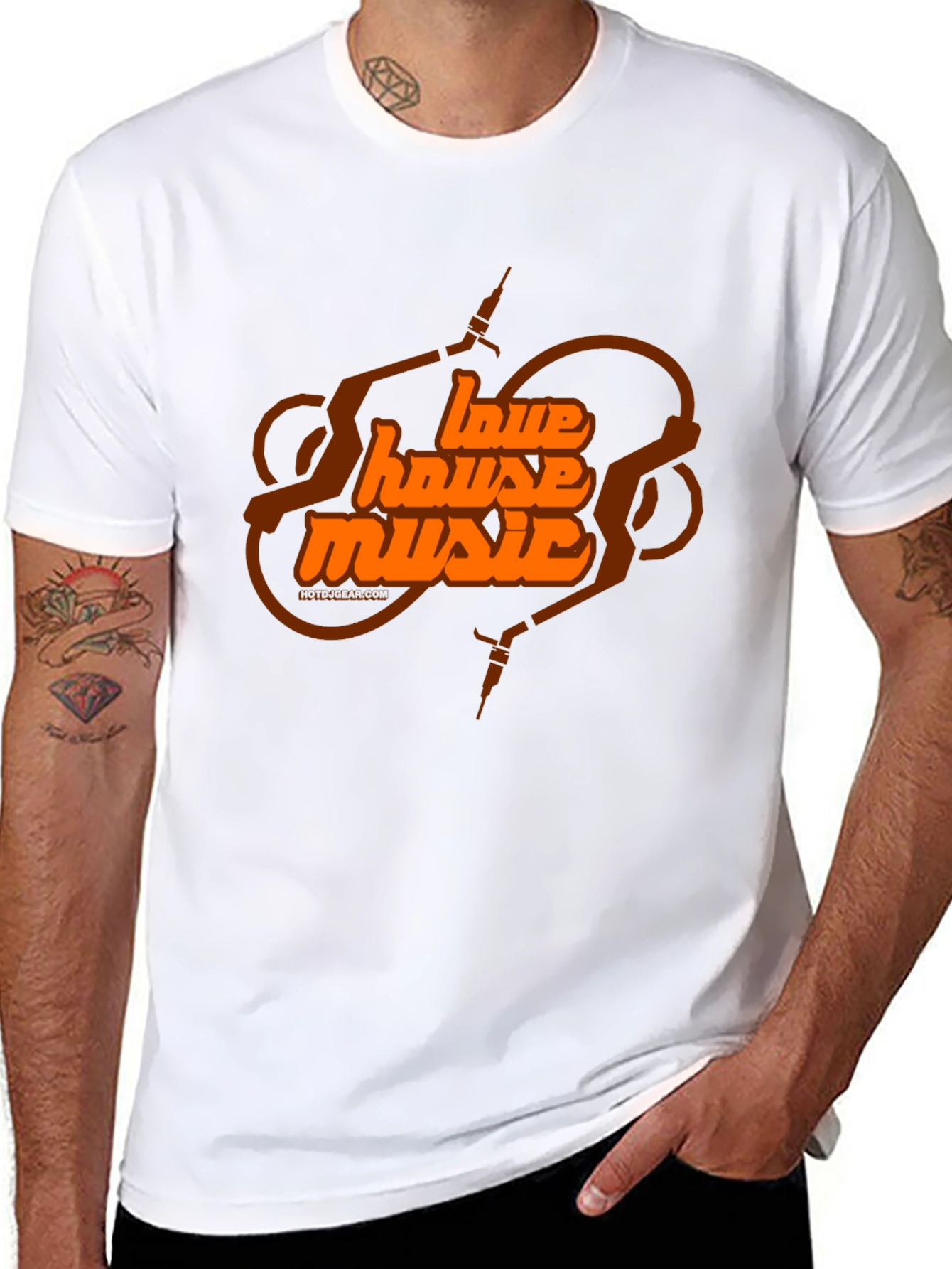 Love House Music Black Graphic T-Shirt