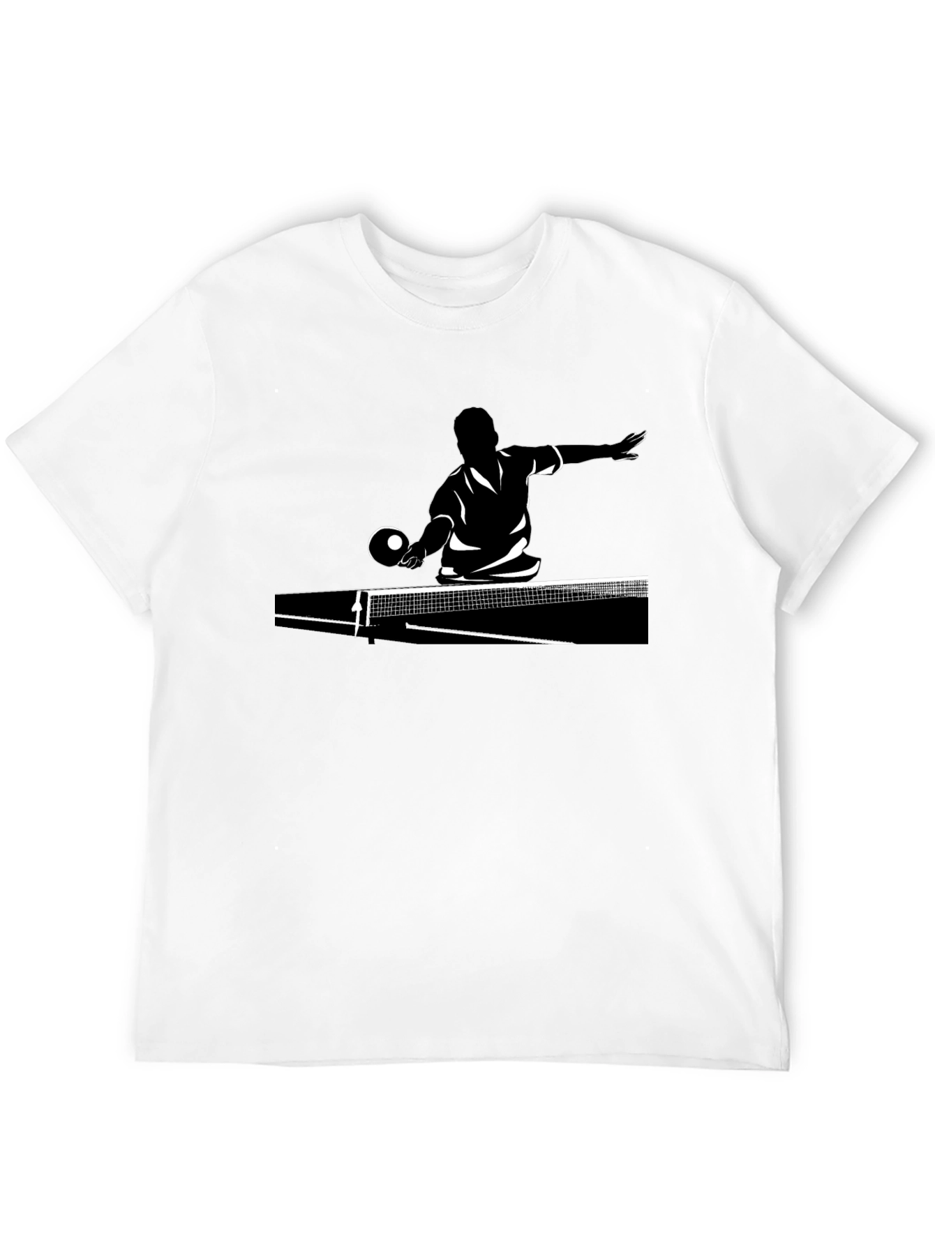 Ping Pong Player Graphic Tee - Black T-Shirt