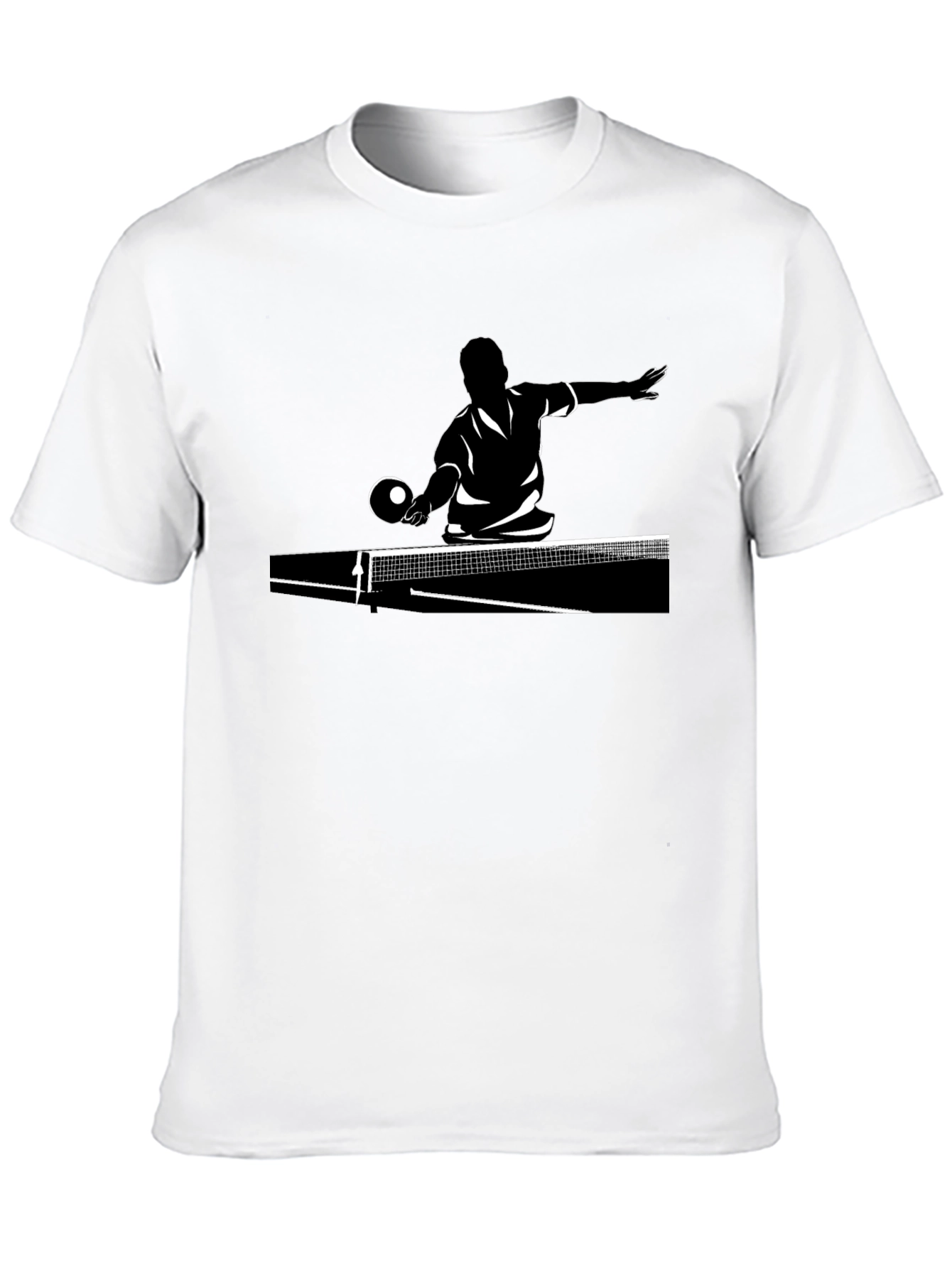 Ping Pong Player Graphic Tee - Black T-Shirt