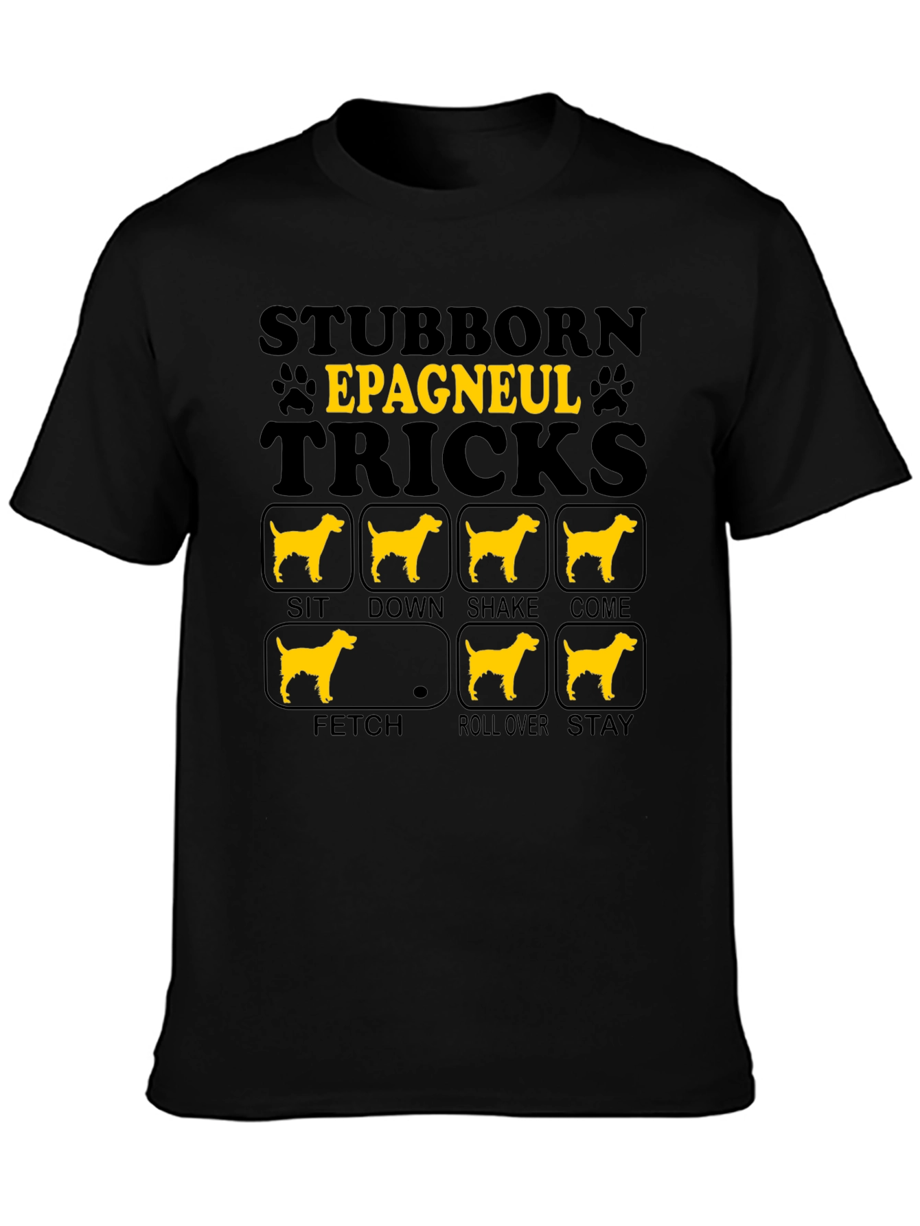Stubborn Epagneul Tricks Dog T-Shirt