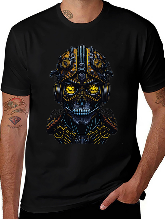 Steampunk Skull T-Shirt - Cyberpunk Style