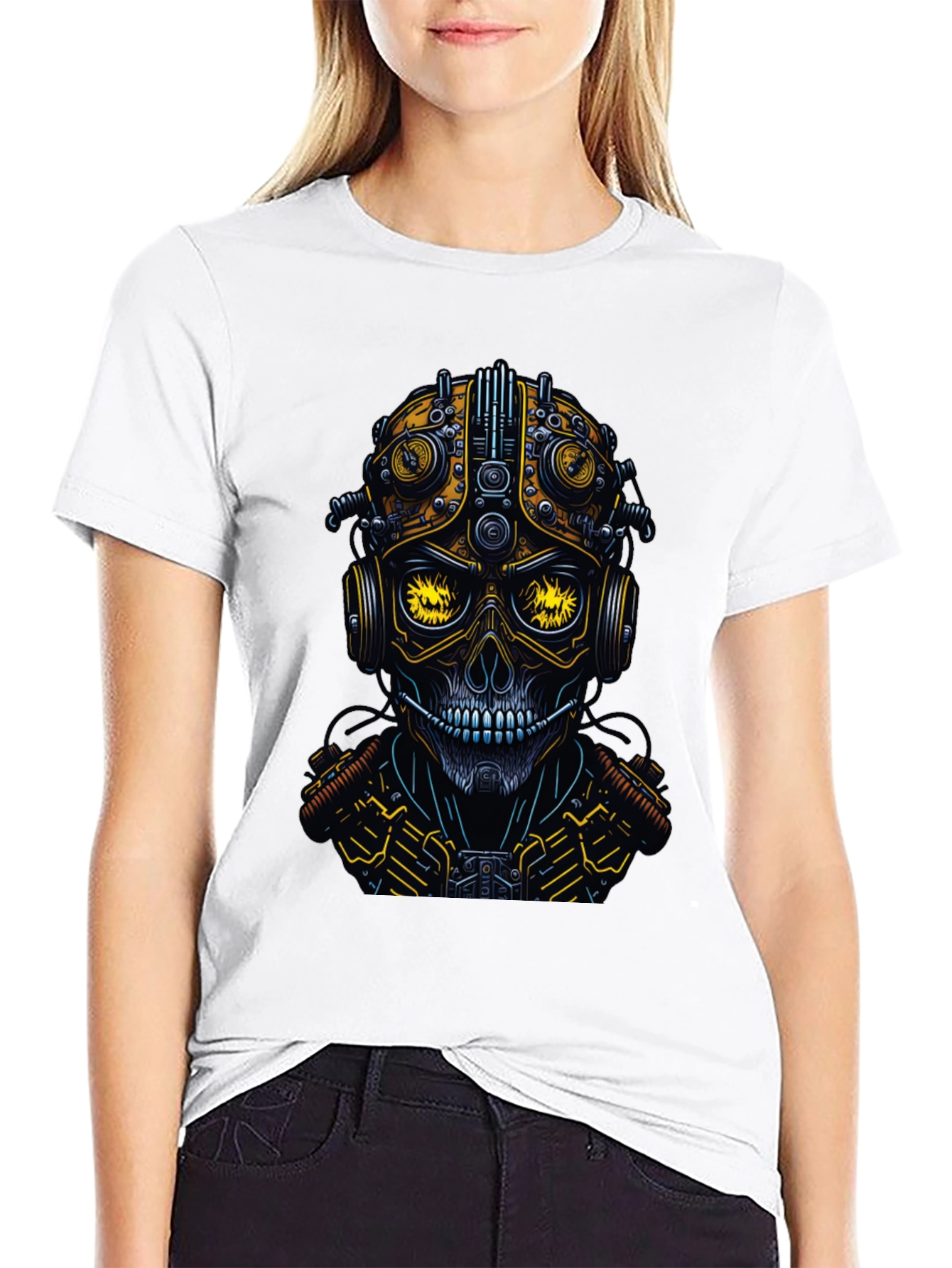 Steampunk Skull T-Shirt - Cyberpunk Style