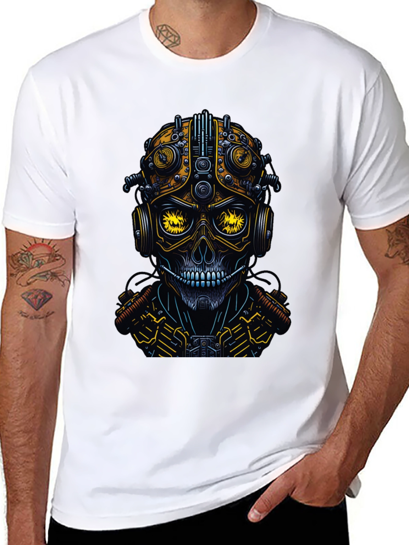 Steampunk Skull T-Shirt - Cyberpunk Style