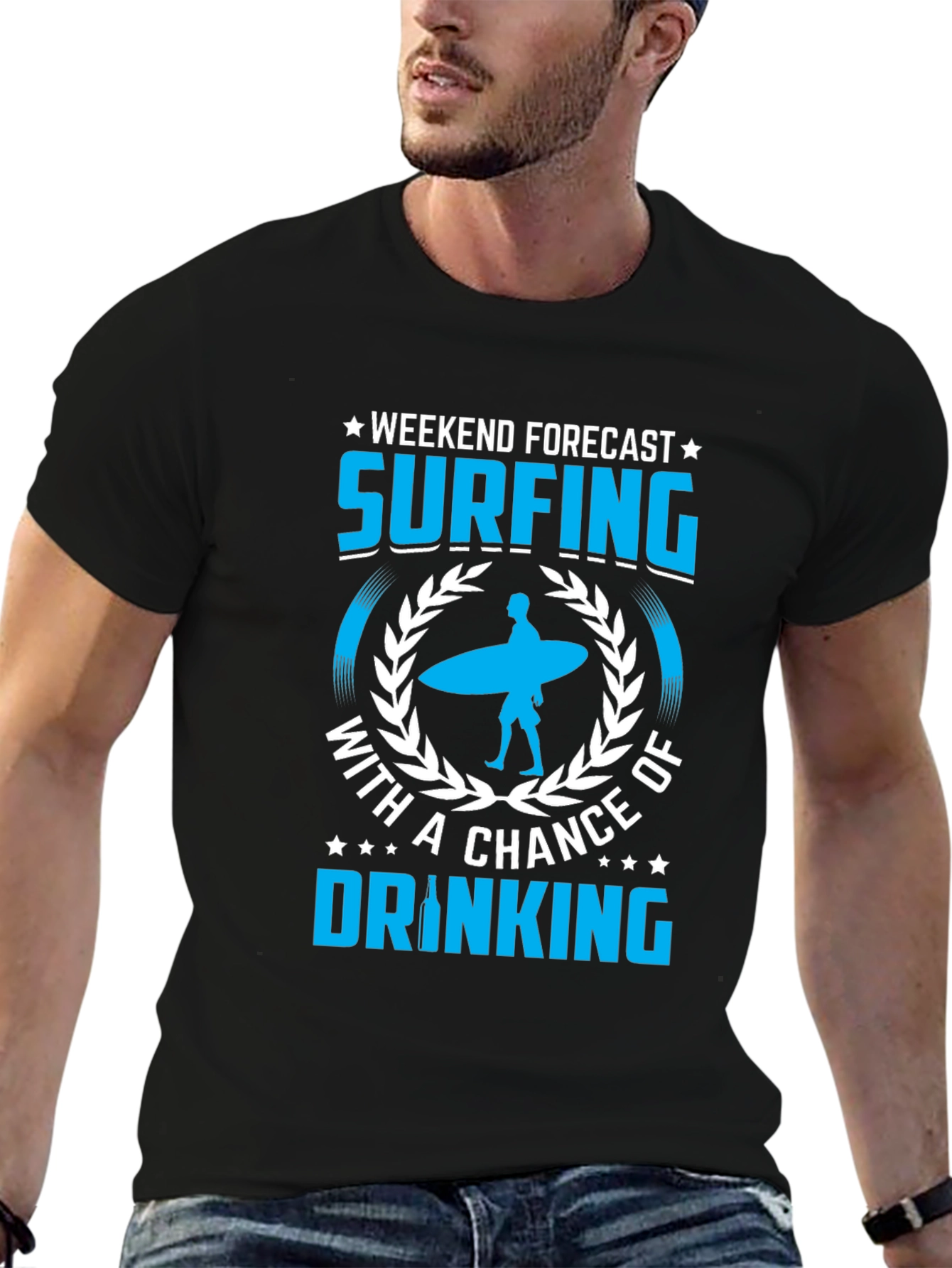 Surfing and Drinking Weekend Forecast T-Shirt