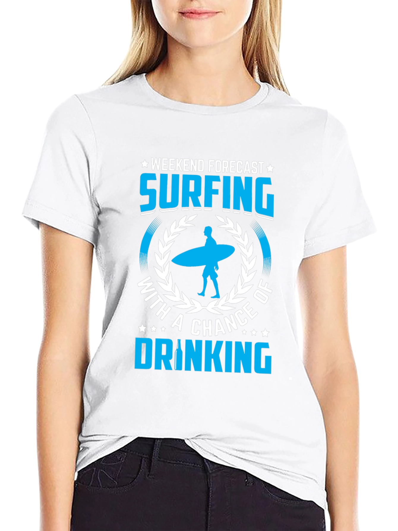 Surfing and Drinking Weekend Forecast T-Shirt