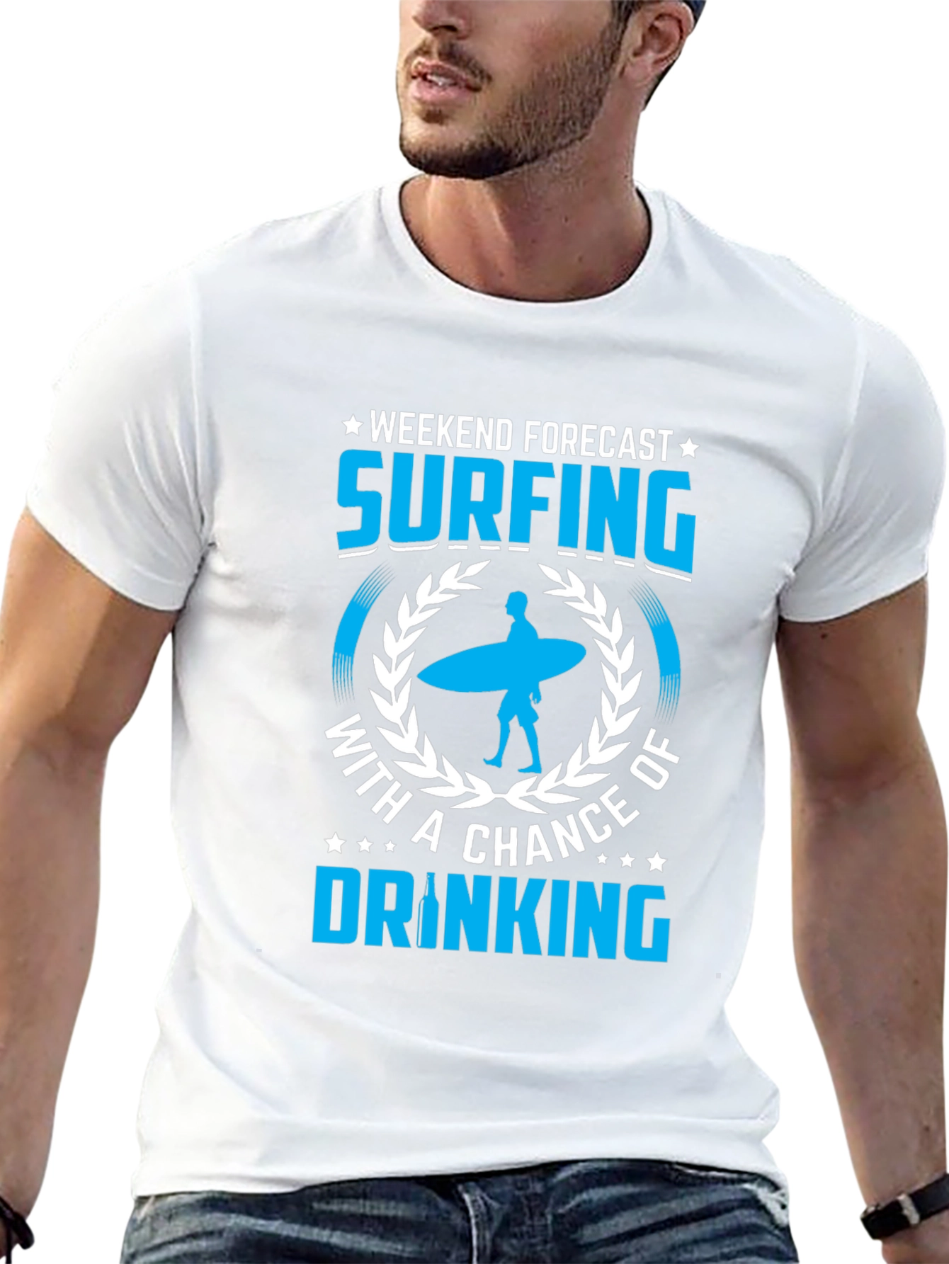 Surfing and Drinking Weekend Forecast T-Shirt