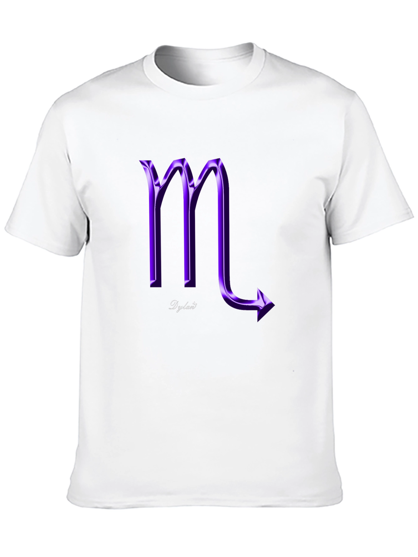 Purple Scorpio Graphic Black T-Shirt