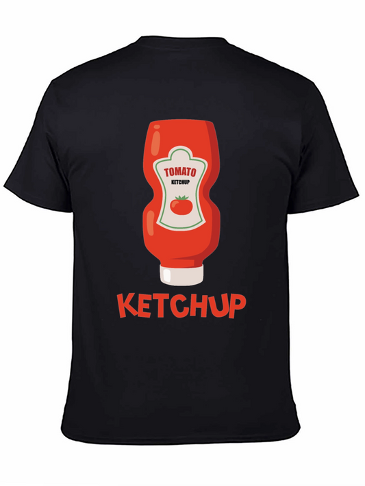 Ketchup Bottle Graphic T-Shirt - Funny Food Tee