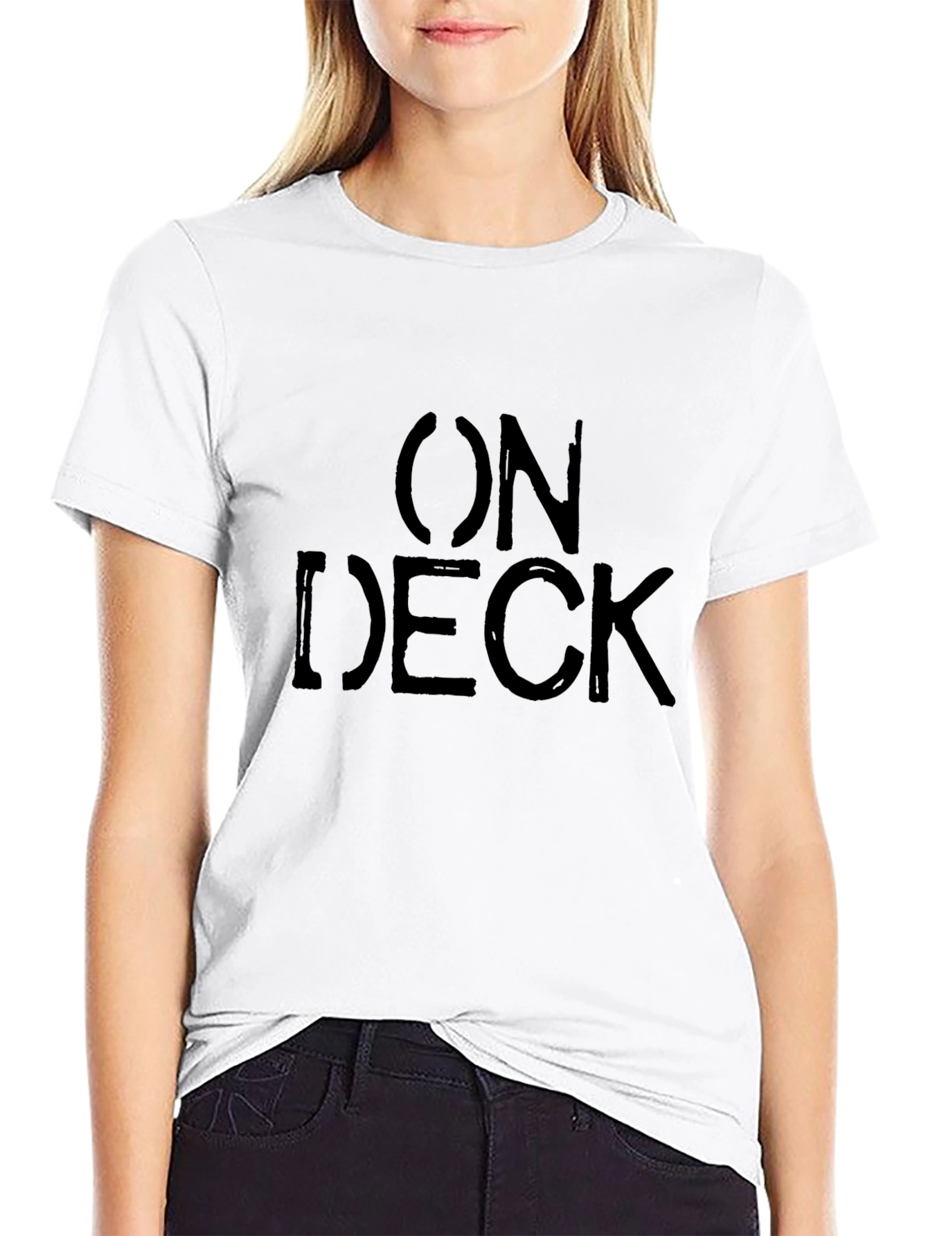 On Deck Graphic Print Mens Black T-Shirt