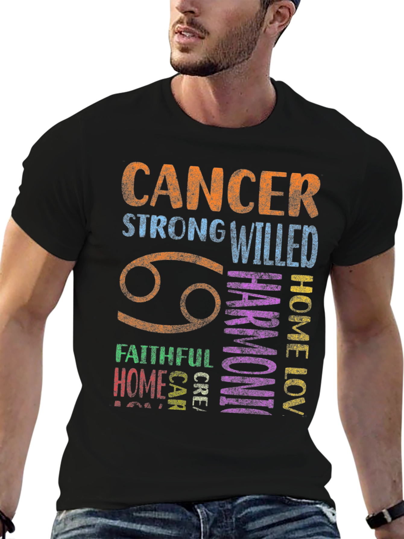 Cancer Zodiac Graphic T-Shirt Astrology Sign Tee