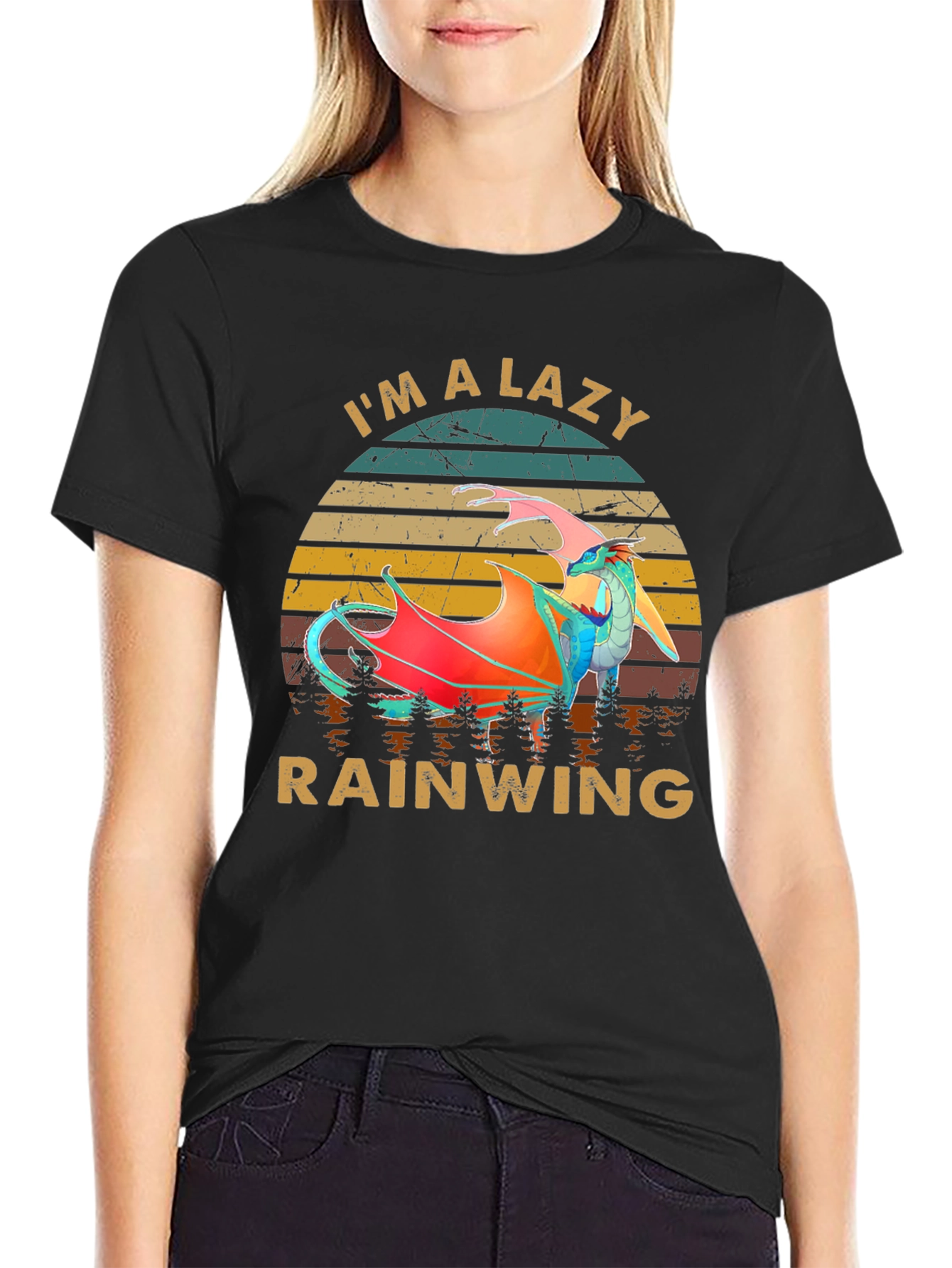 Lazy Rainwing Graphic Tee - Dragon Lover Shirt