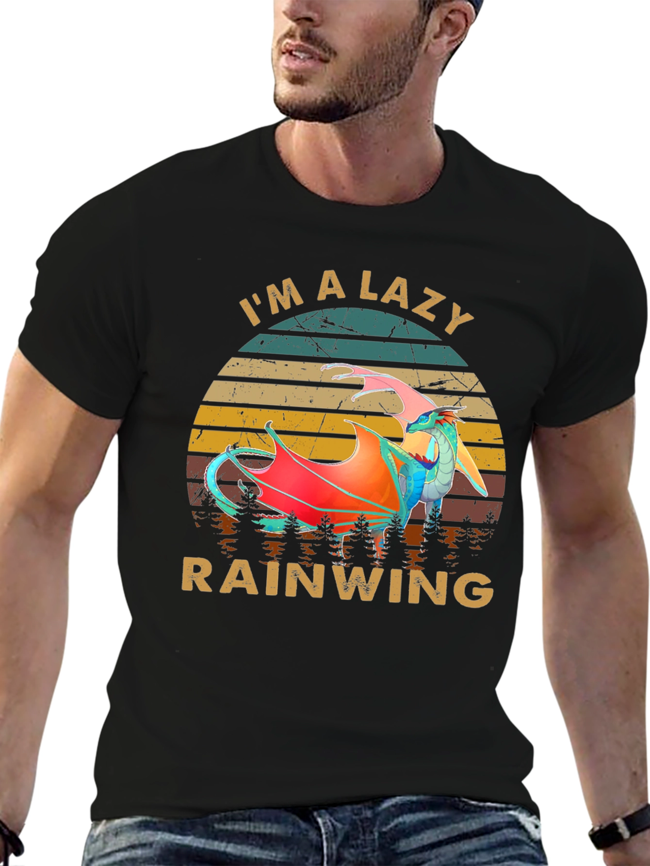 Lazy Rainwing Graphic Tee - Dragon Lover Shirt