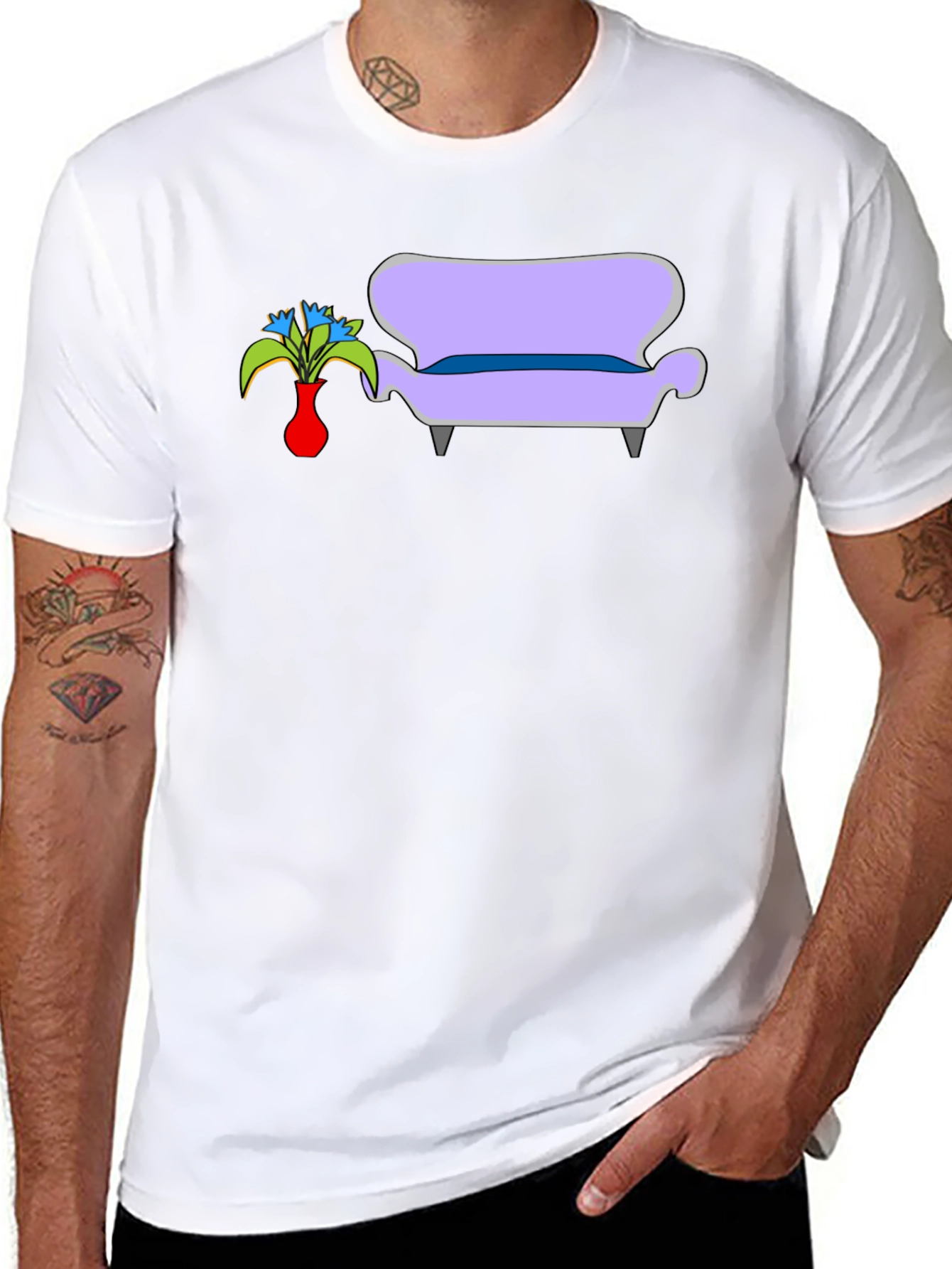 Vase and Couch Graphic T-Shirt