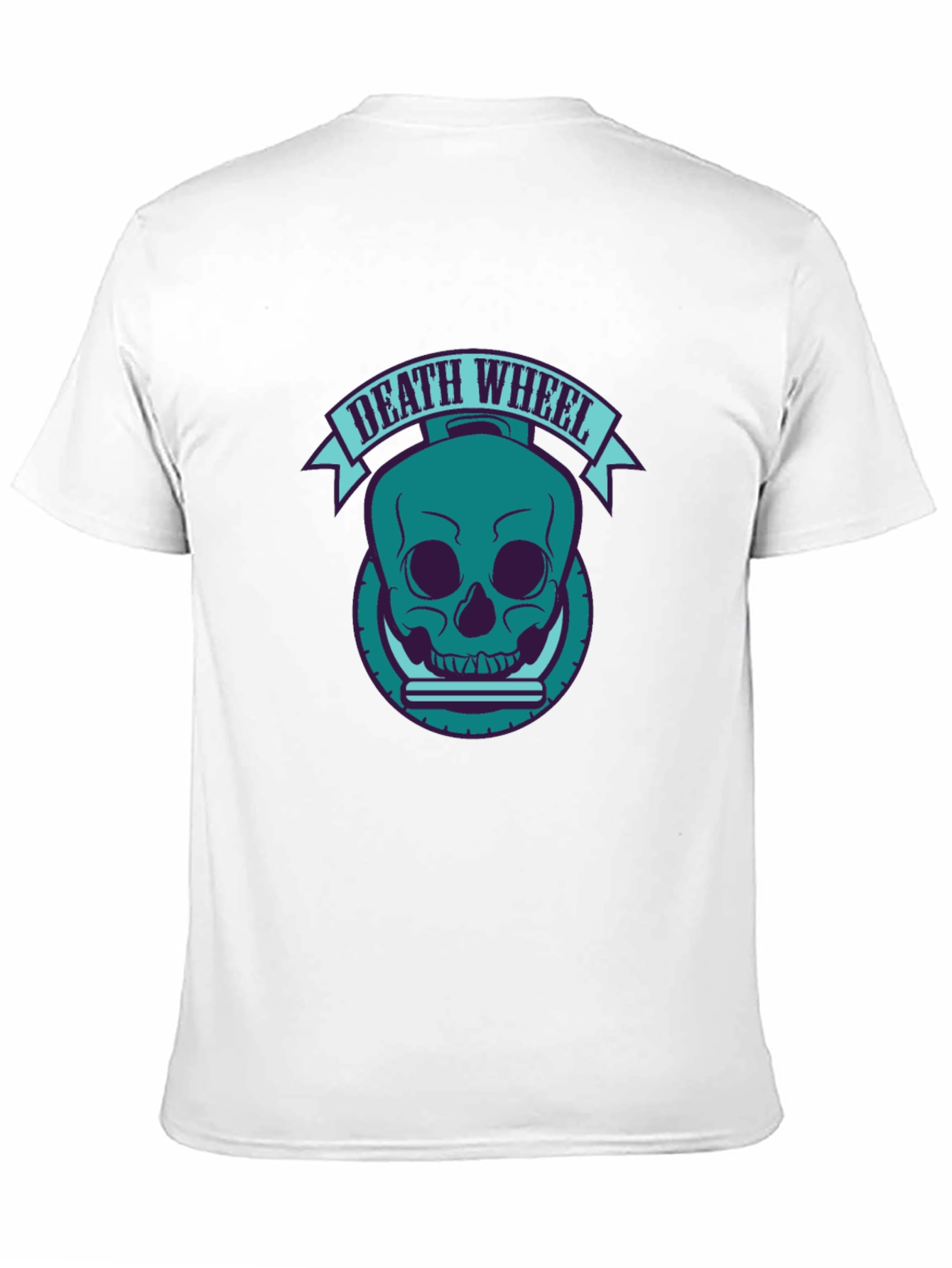Death Wheel Skull Graphic Tee - Black