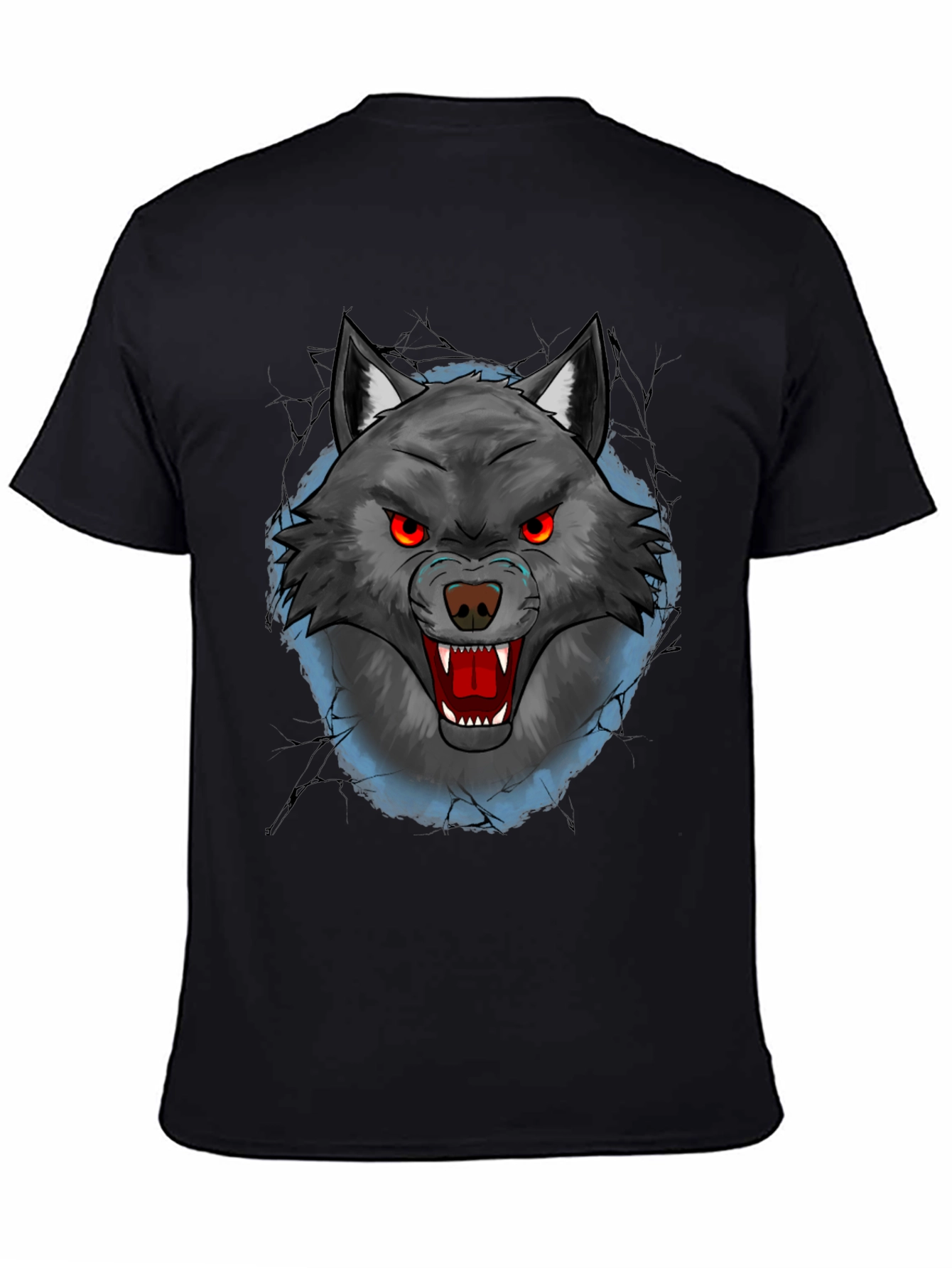 Wolf Graphic T-Shirt - Mens Black Tee