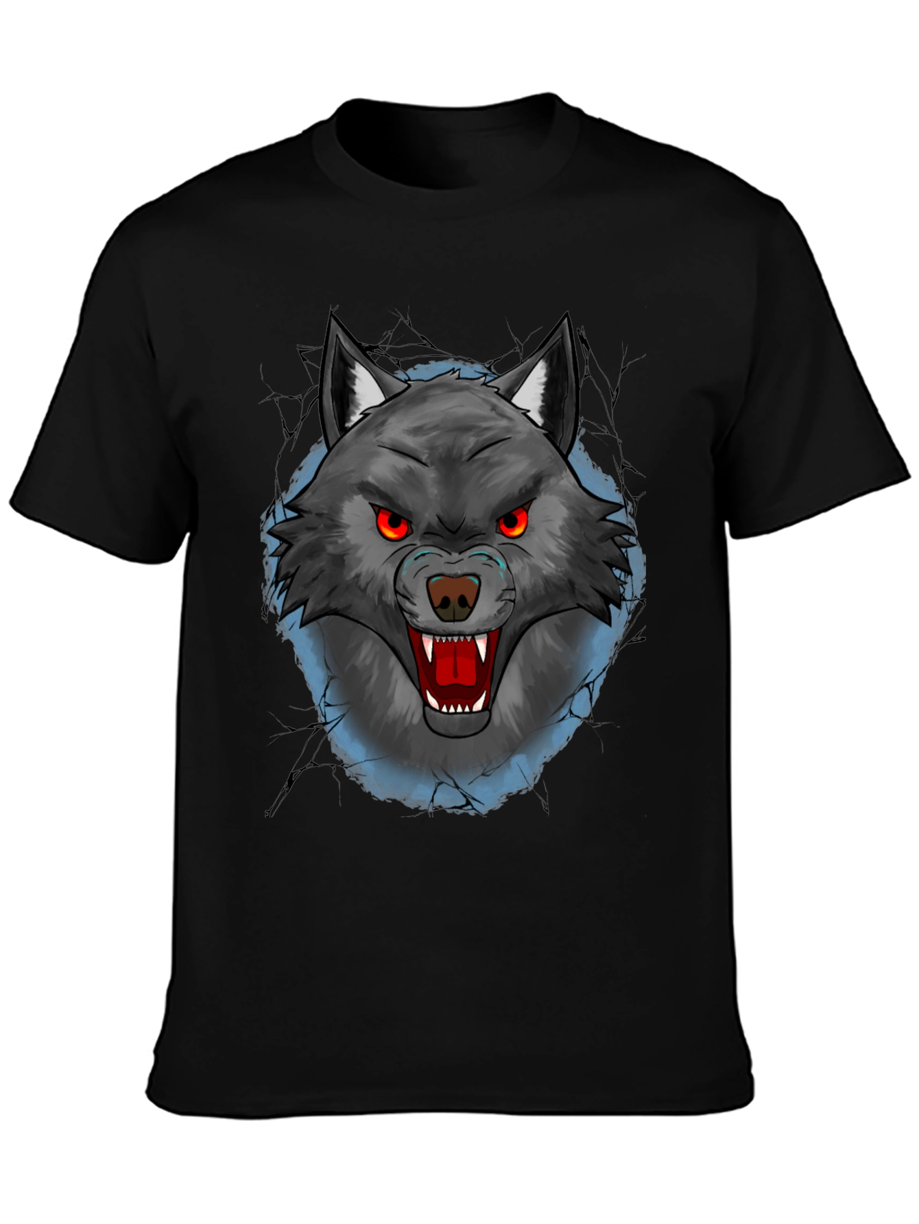 Wolf Graphic T-Shirt - Mens Black Tee