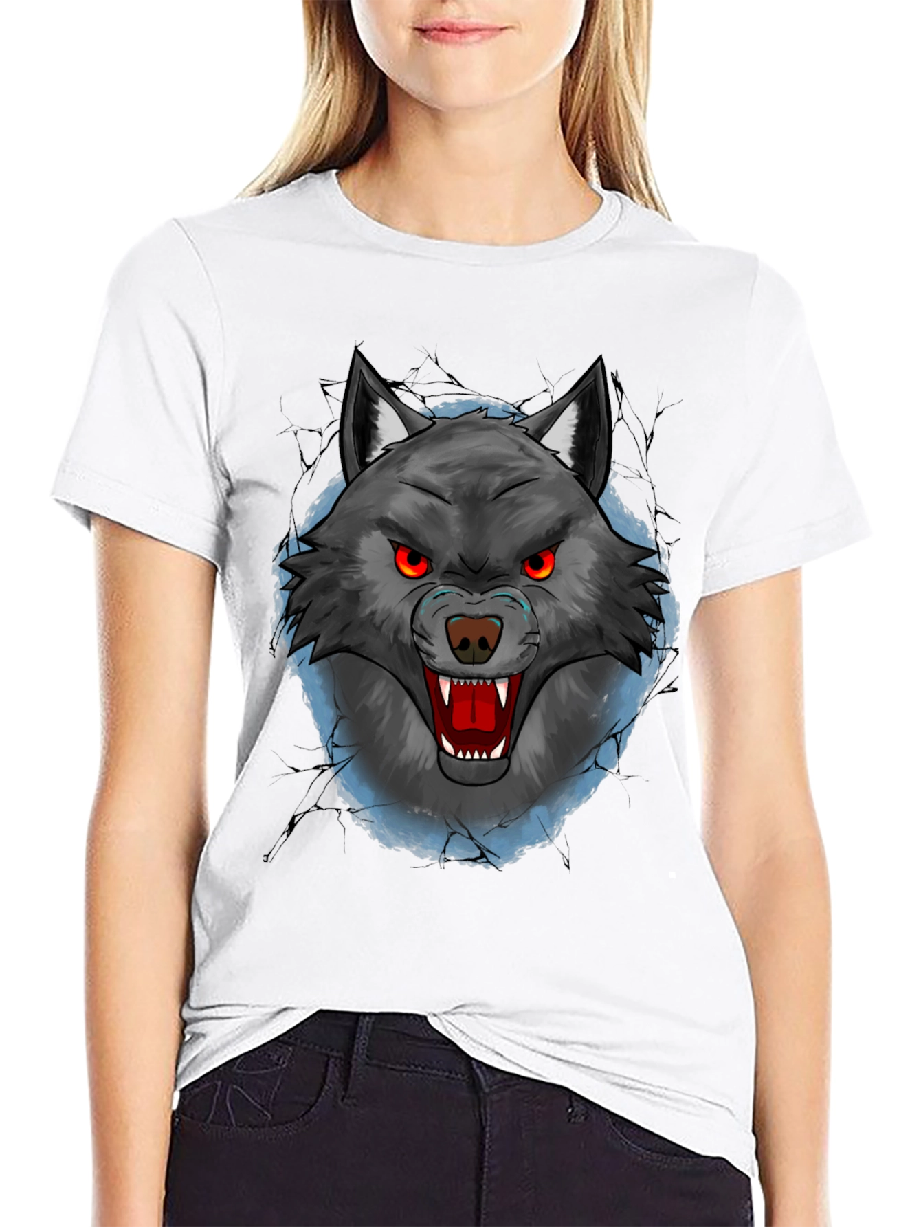 Wolf Graphic T-Shirt - Mens Black Tee