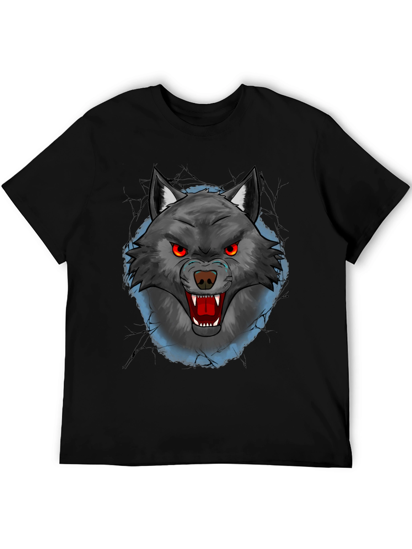 Wolf Graphic T-Shirt - Mens Black Tee